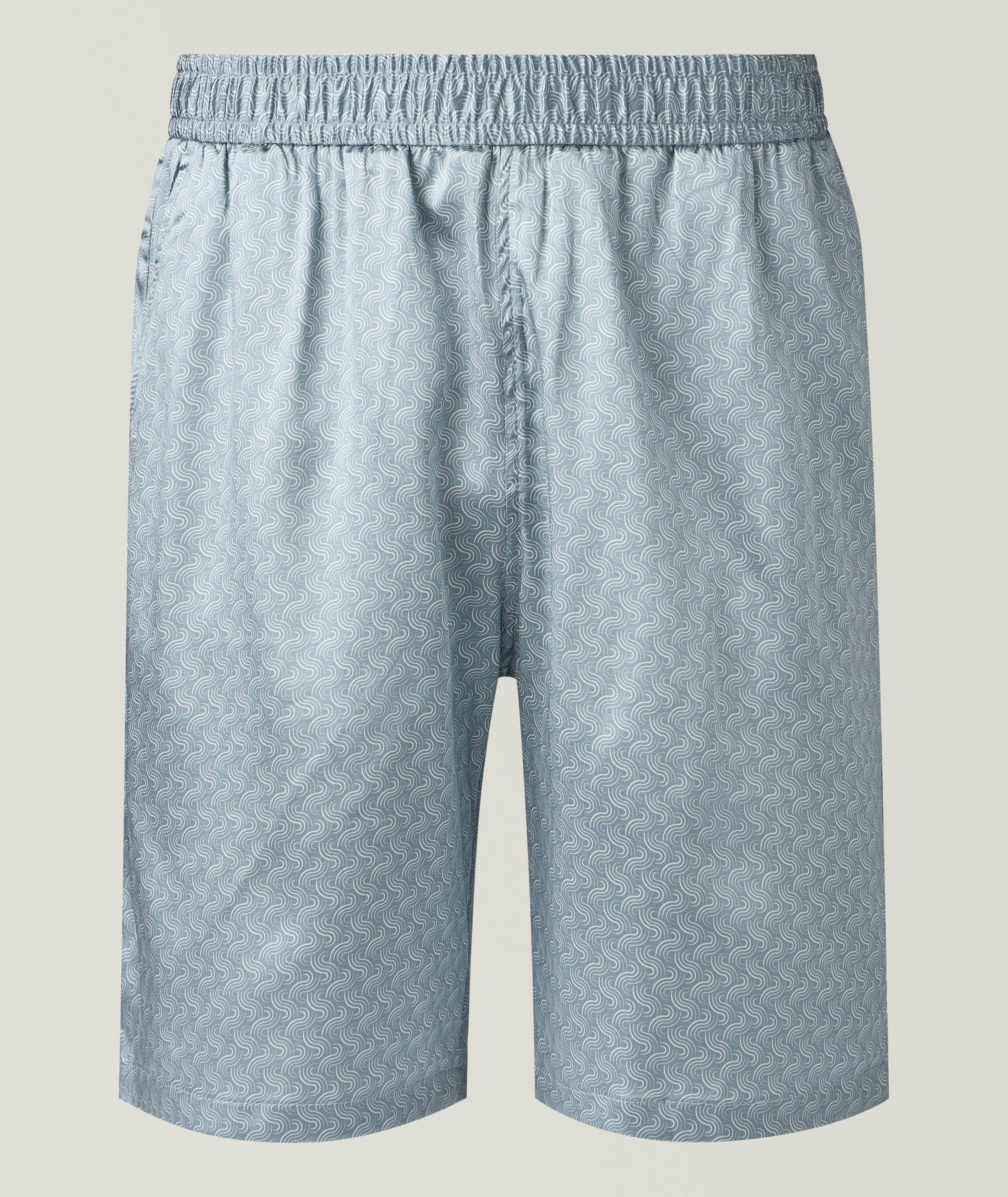 FC BLU SLK PRNT SHRT image 0