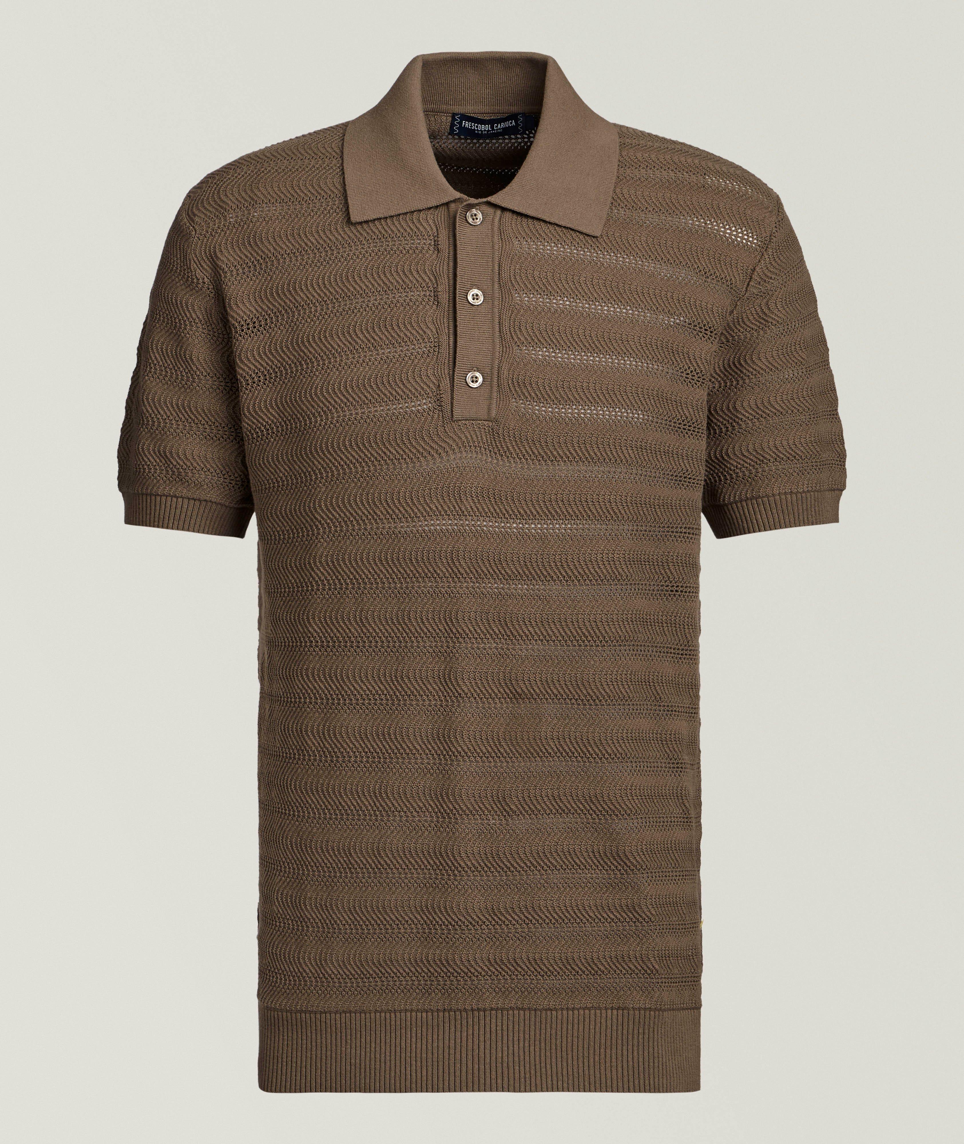 Vidal Jacquard Cotton Polo  image 0