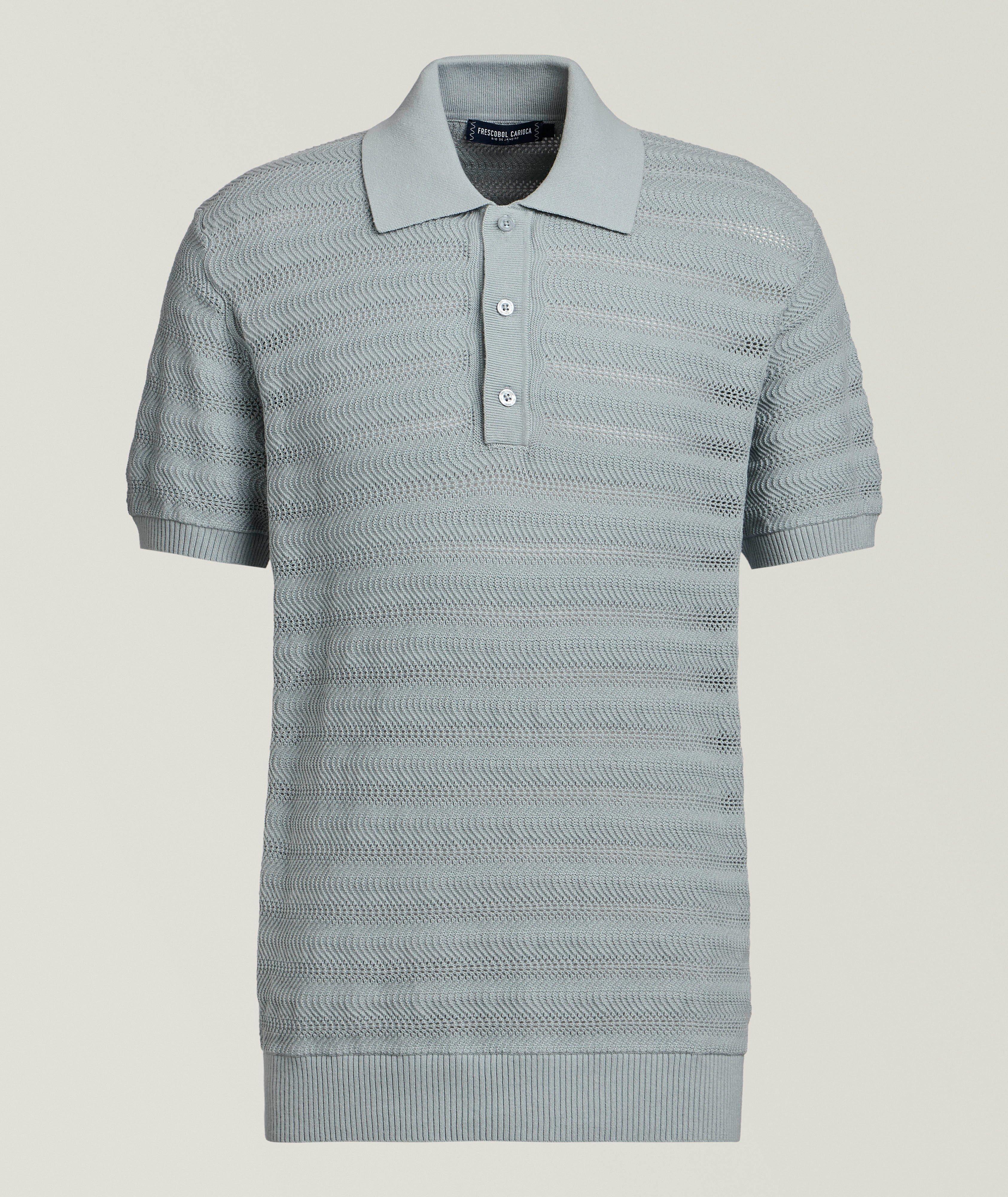 Vidal Jacquard Cotton Polo  image 0