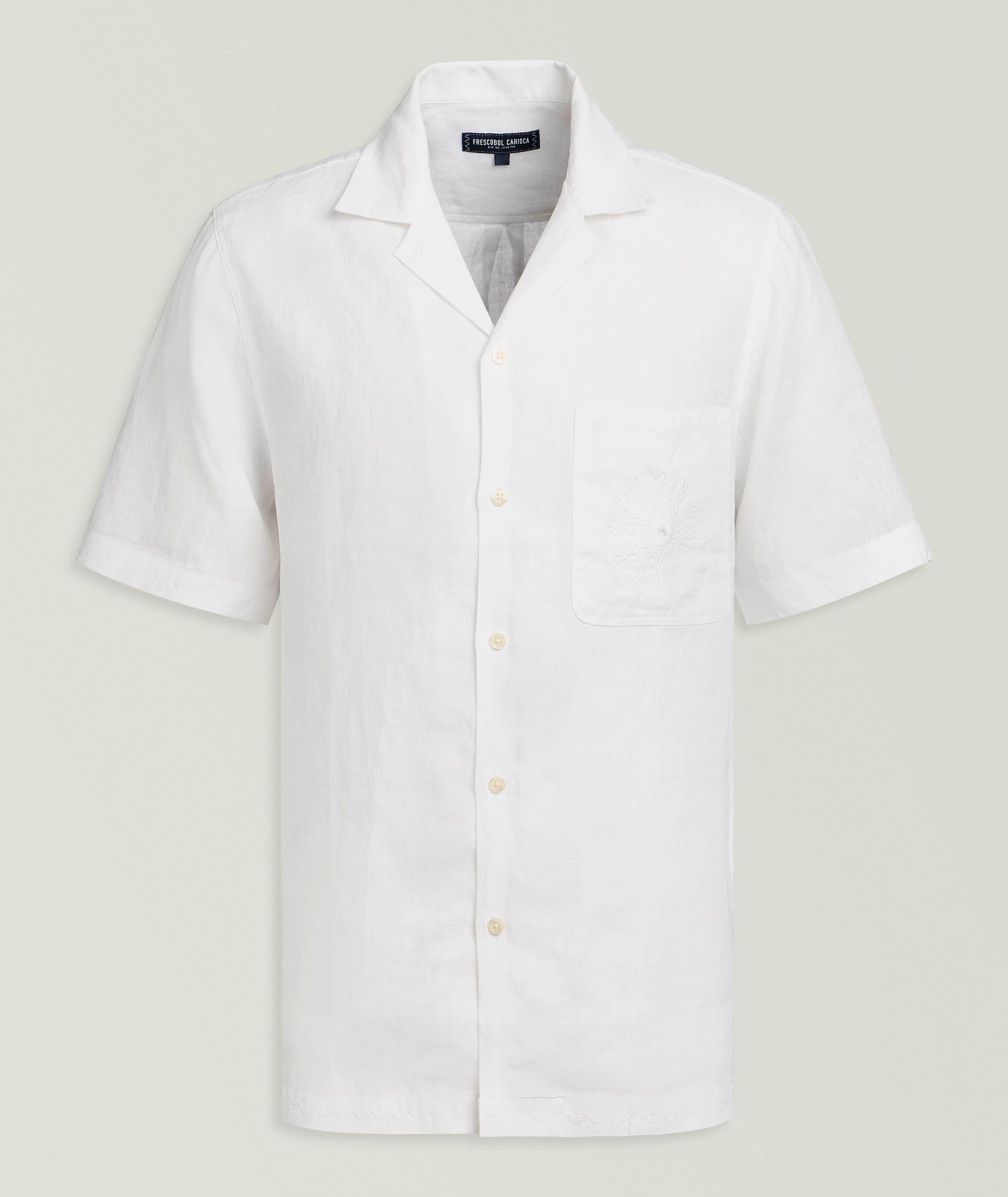 FC SS WHT PKT EMBRDR LN SPRTSHRT image 0