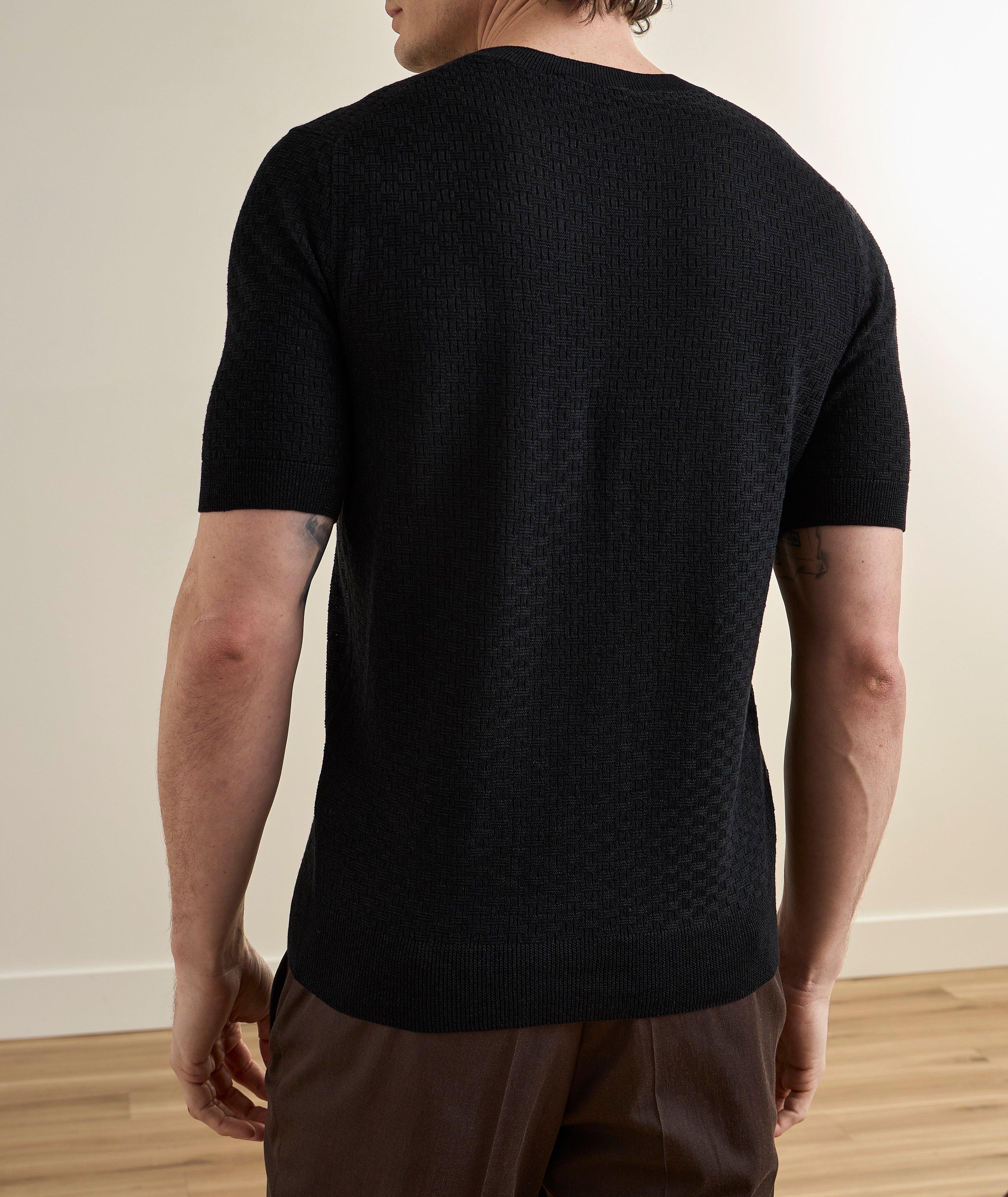 Gran Sasso Flax-Cotton Basketweave-Knit T-Shirt | T-Shirts | Harry
