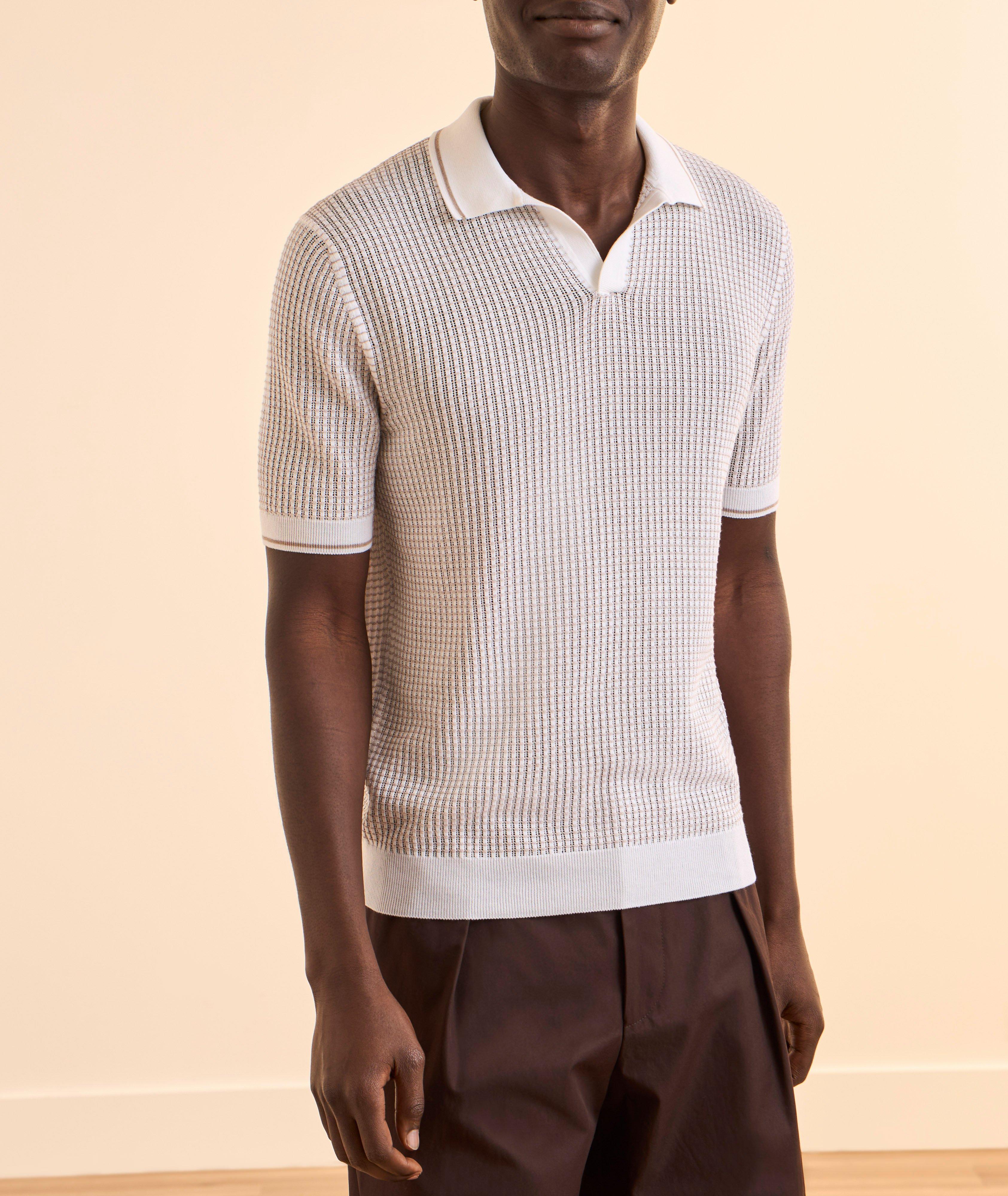 Polo coton tricot texturé image 1