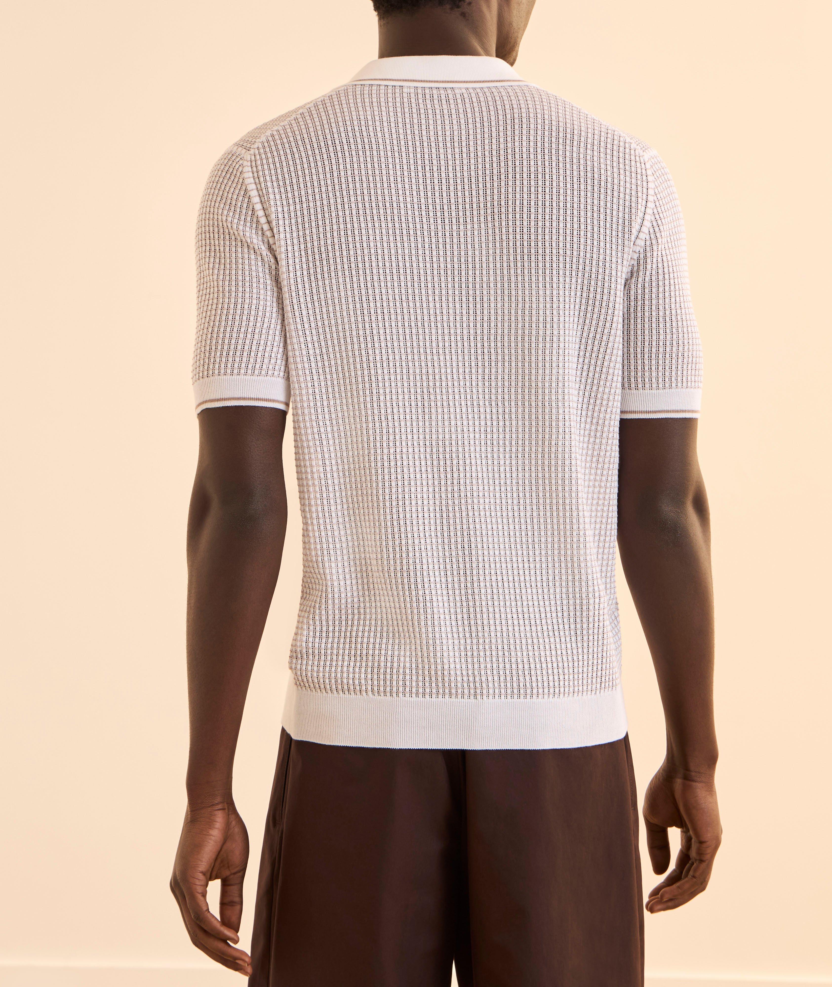 Polo coton tricot texturé image 2