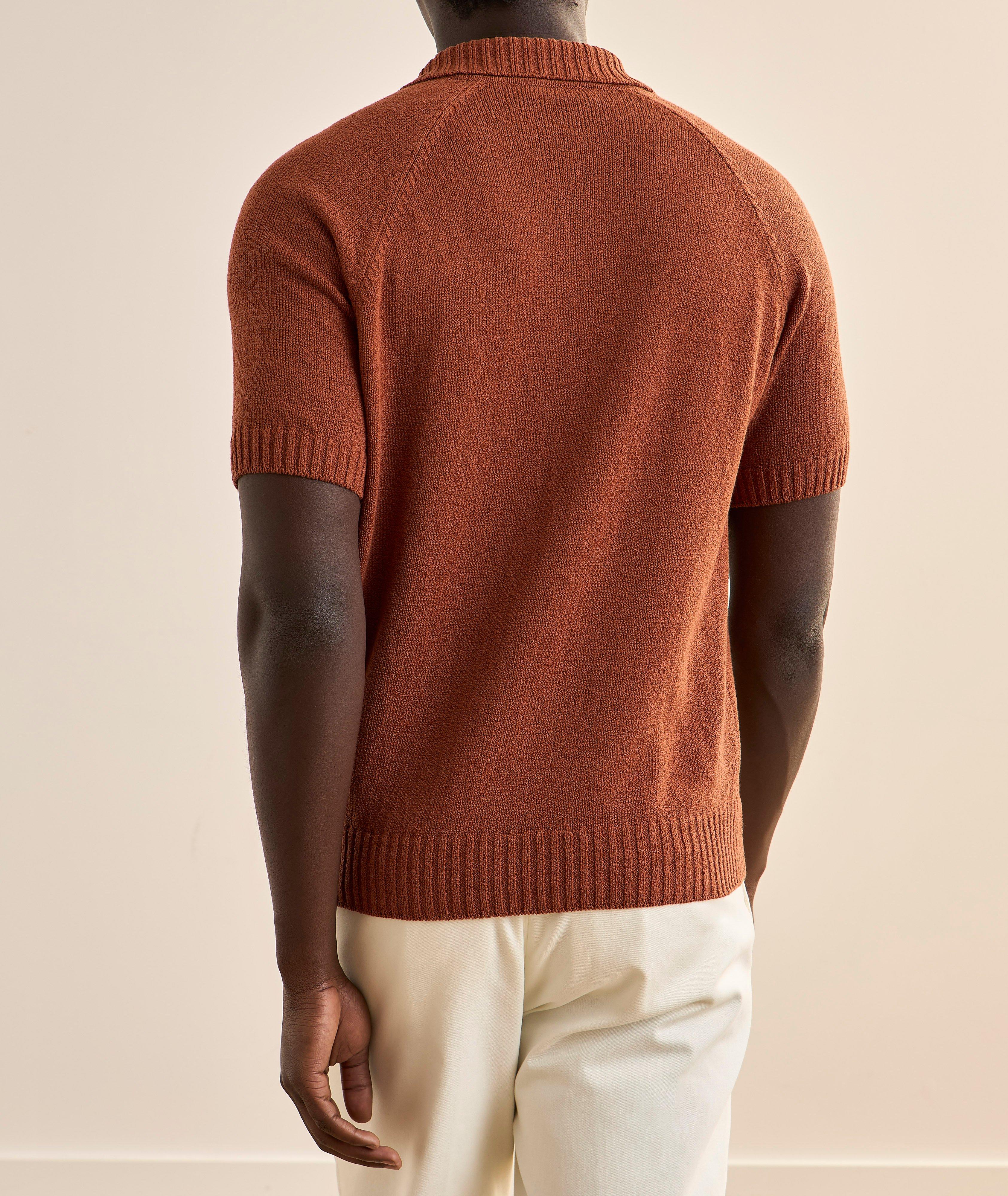 Gran Sasso Cotton-Cashmere Crêpe Knit Polo | Polos | Harry Rosen