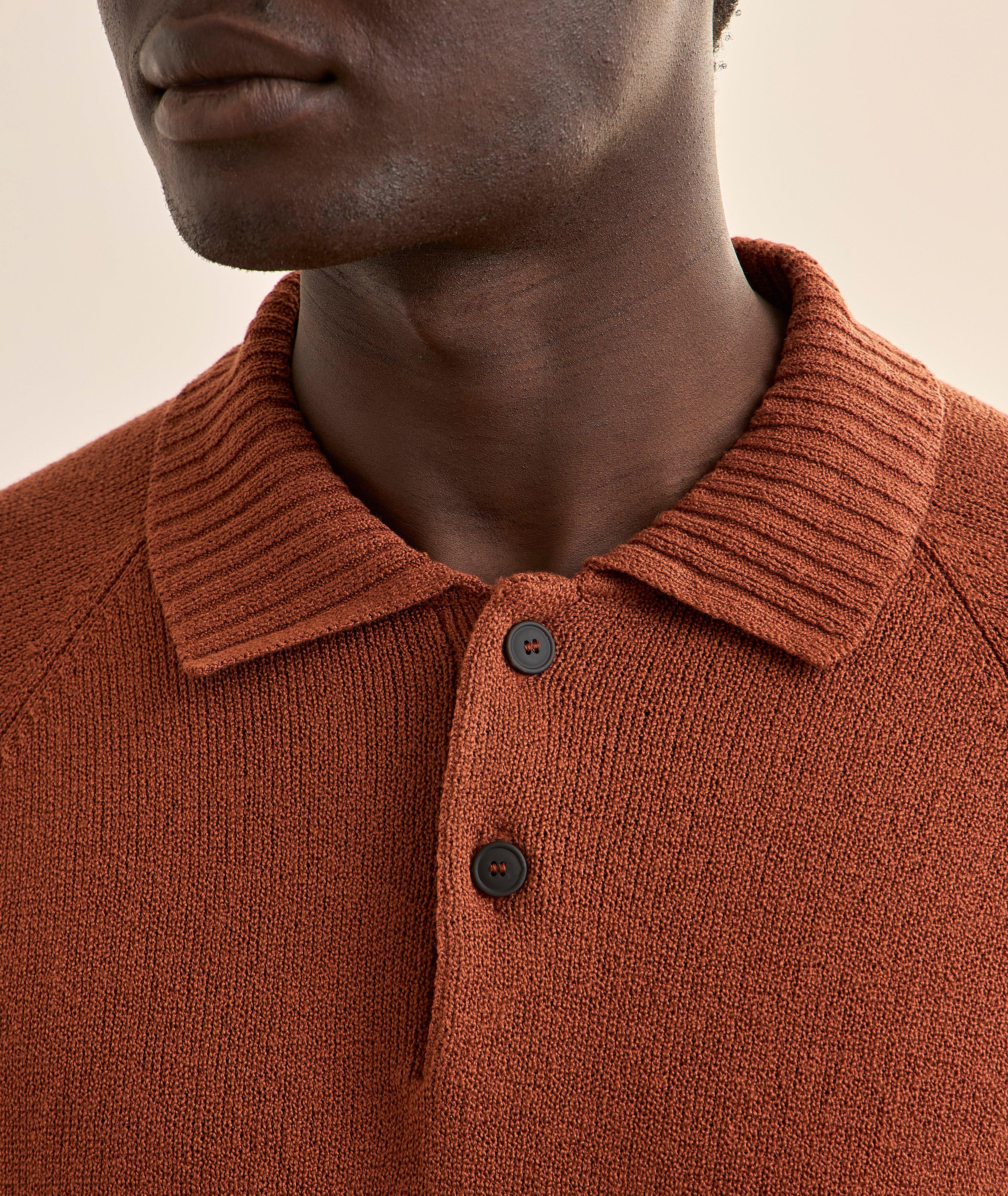 Gran Sasso Cotton-Cashmere Crêpe Knit Polo | Polos | Harry Rosen