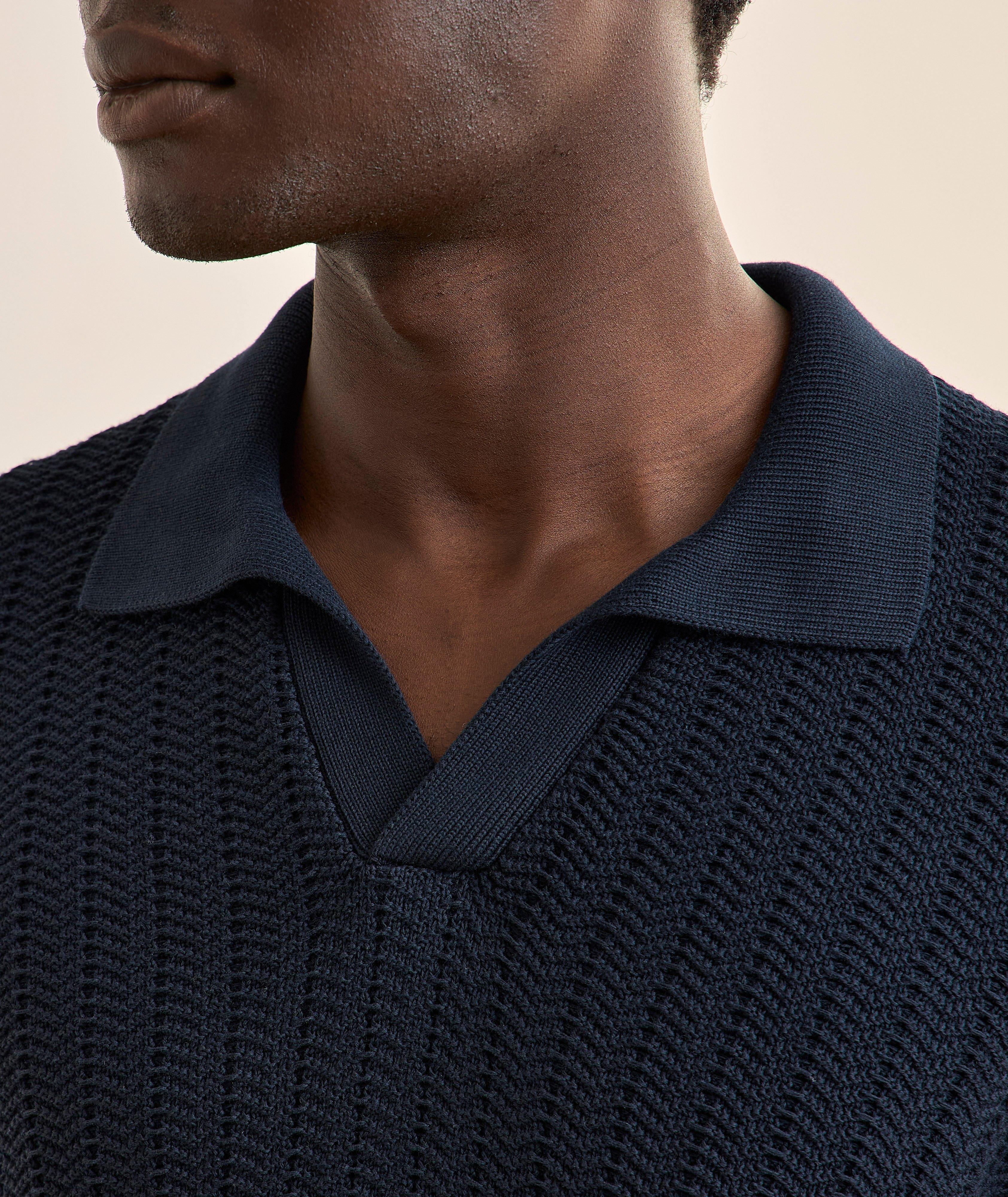 Polo coton maille chevrons image 3