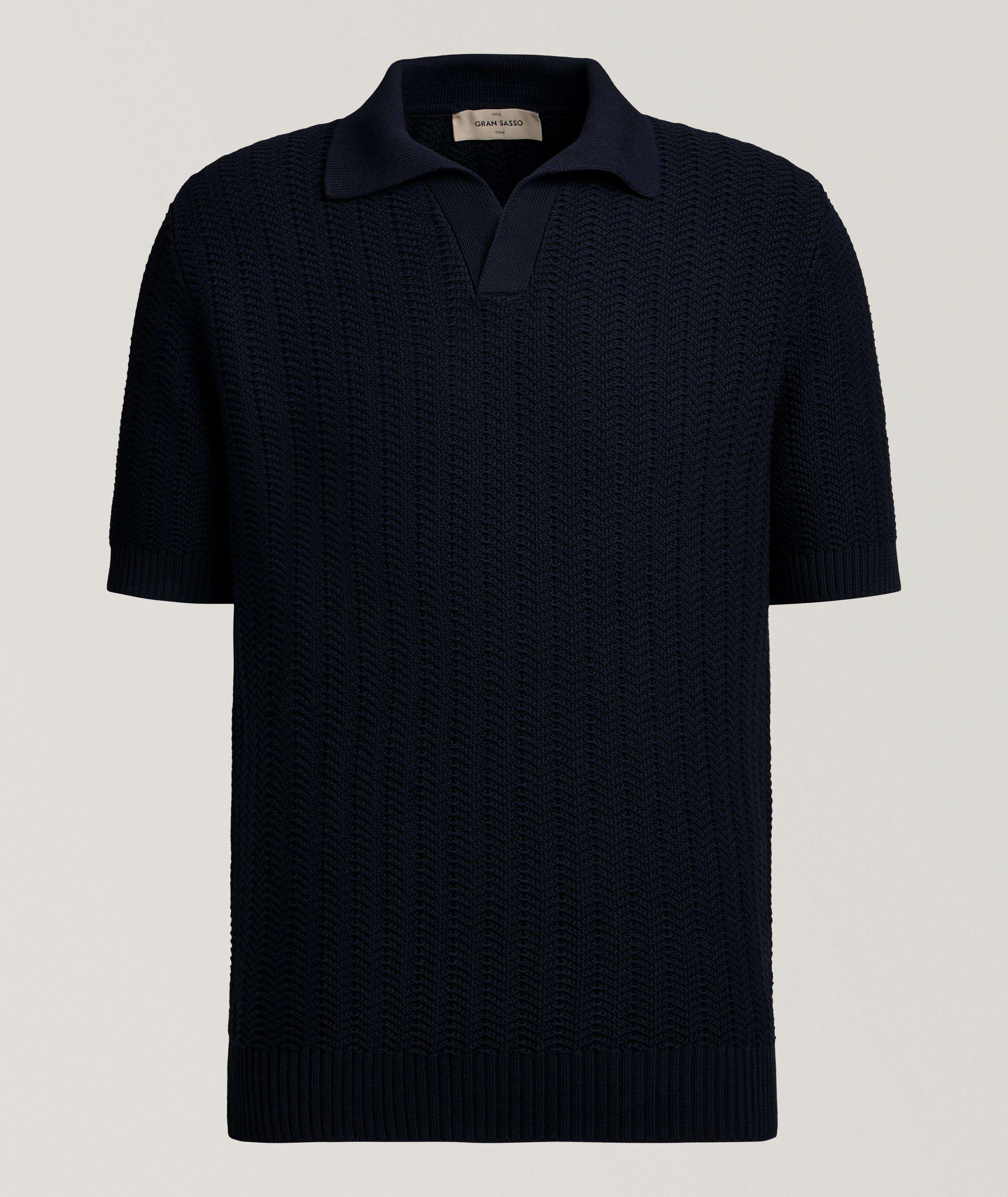 Polo coton maille chevrons image 0