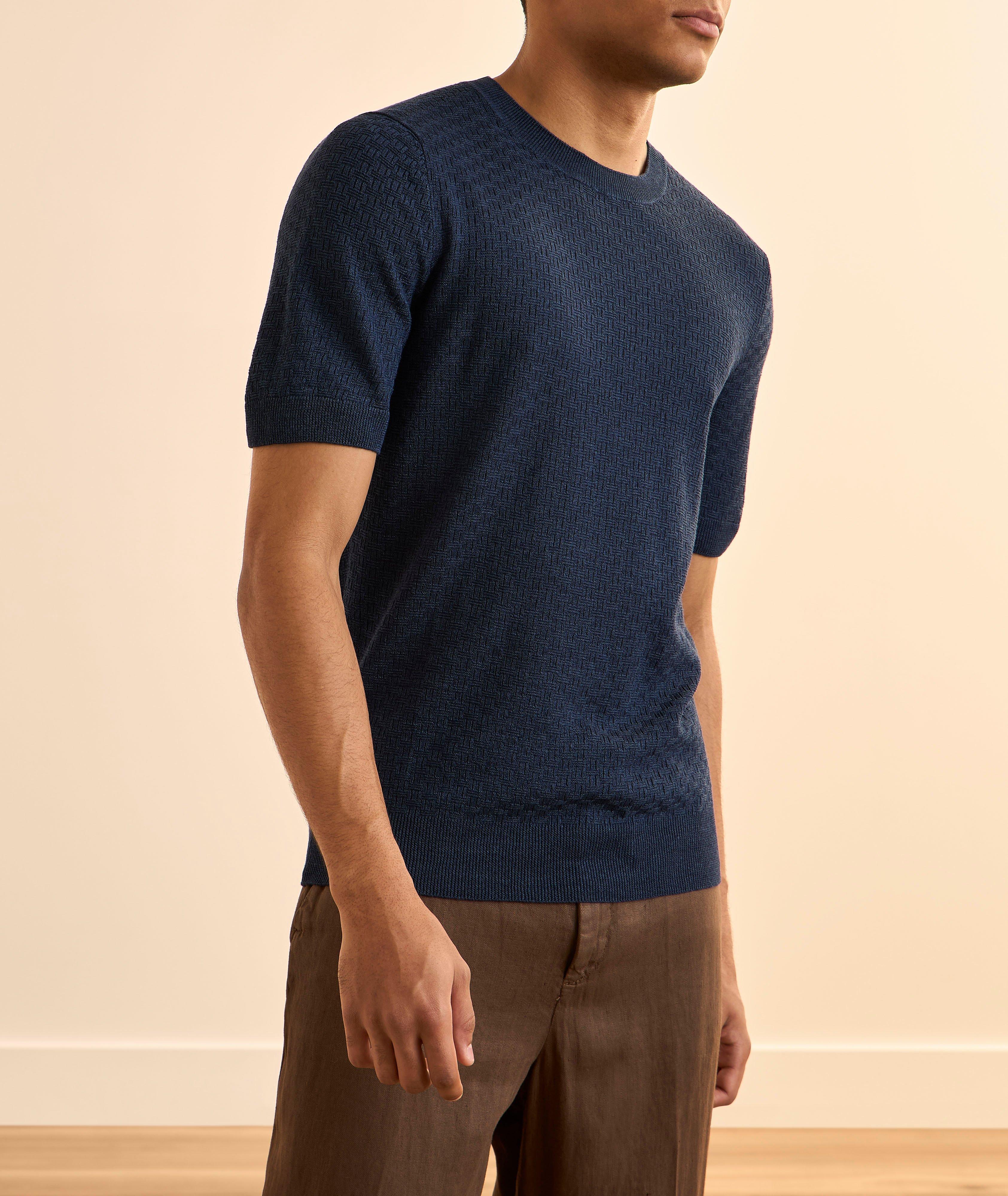 T-shirt tricot natté lin-coton image 1