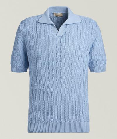 Gran Sasso - Chevron-Knit Cotton Polo