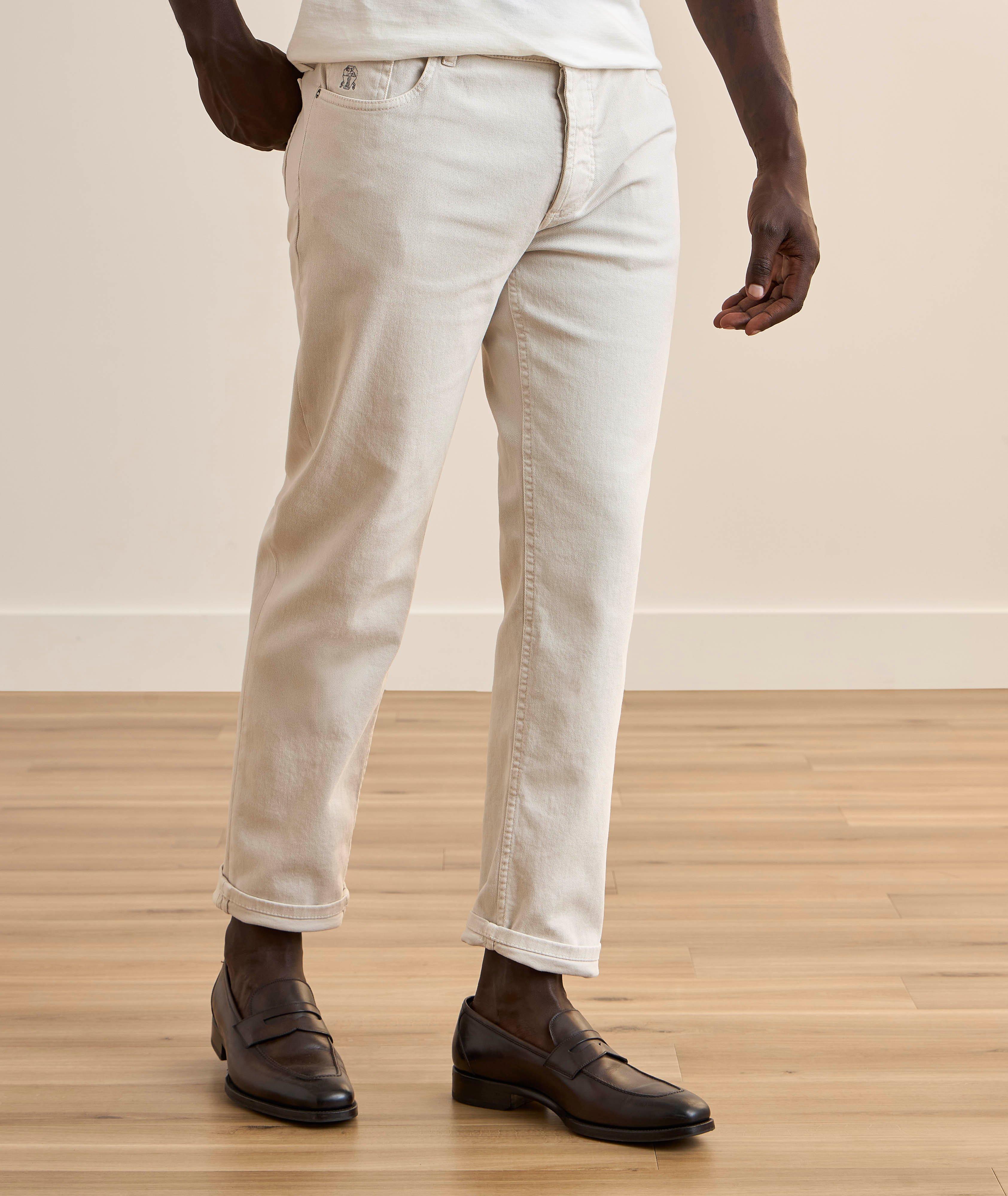 Traditional-Fit Denim Five Pocket Pants image 1