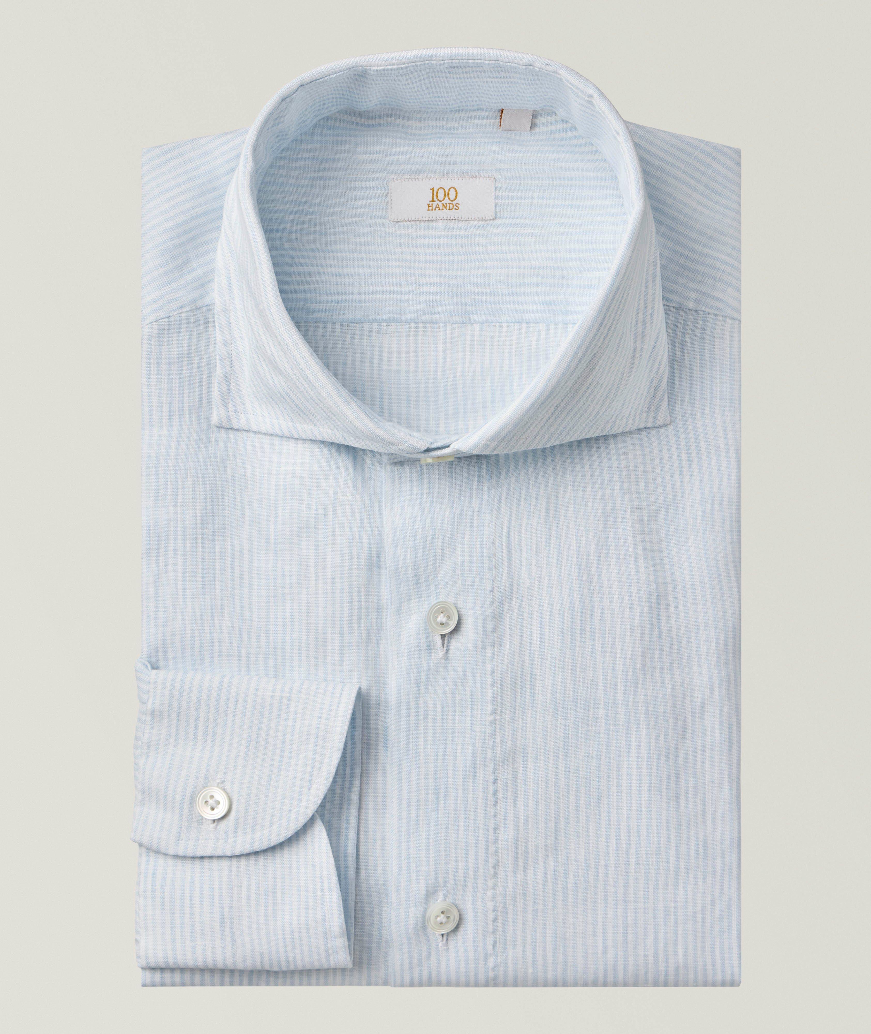 Striped Linen Dress Shirt  image 0