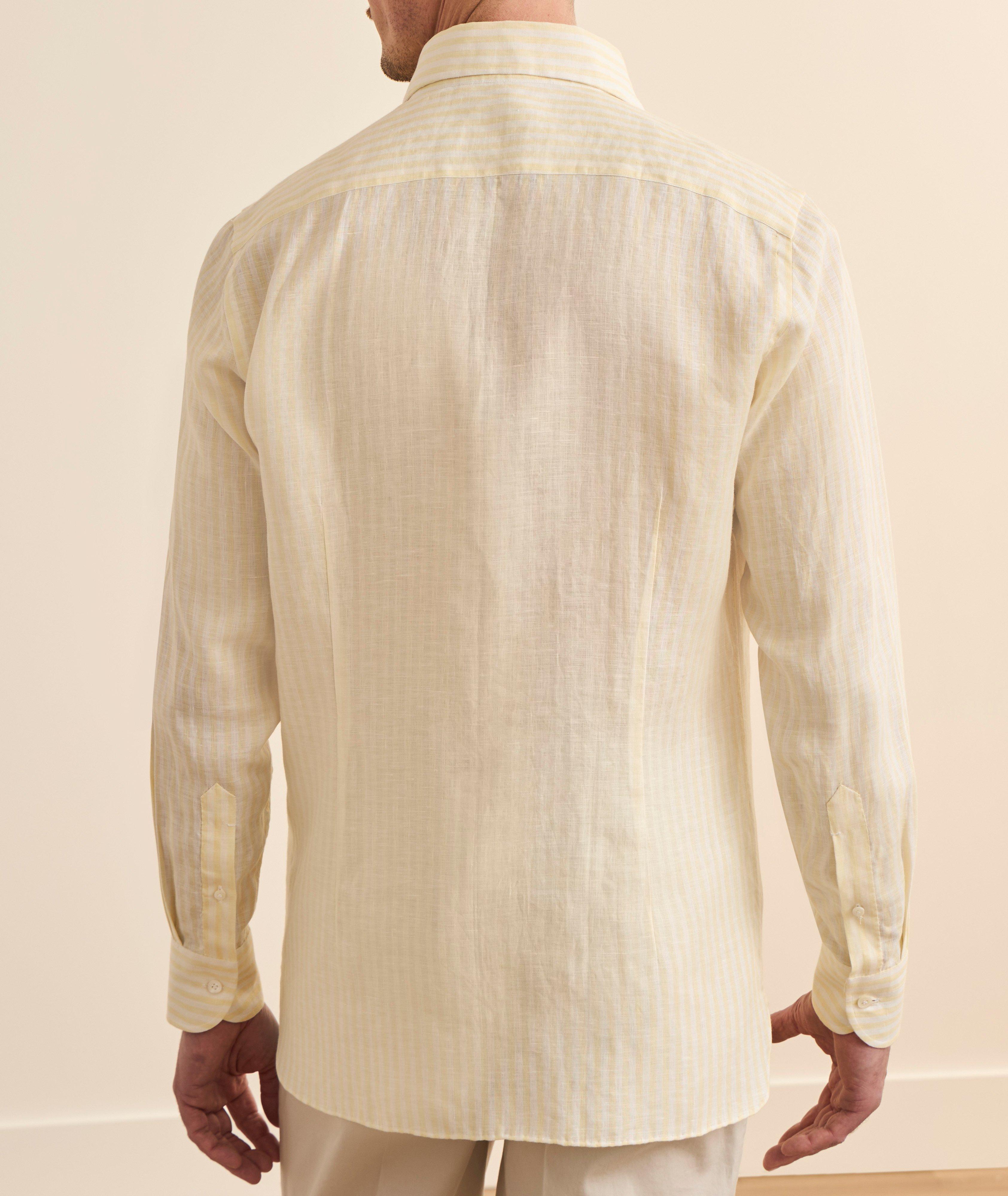 Chemise habillée lin rayée  image 2