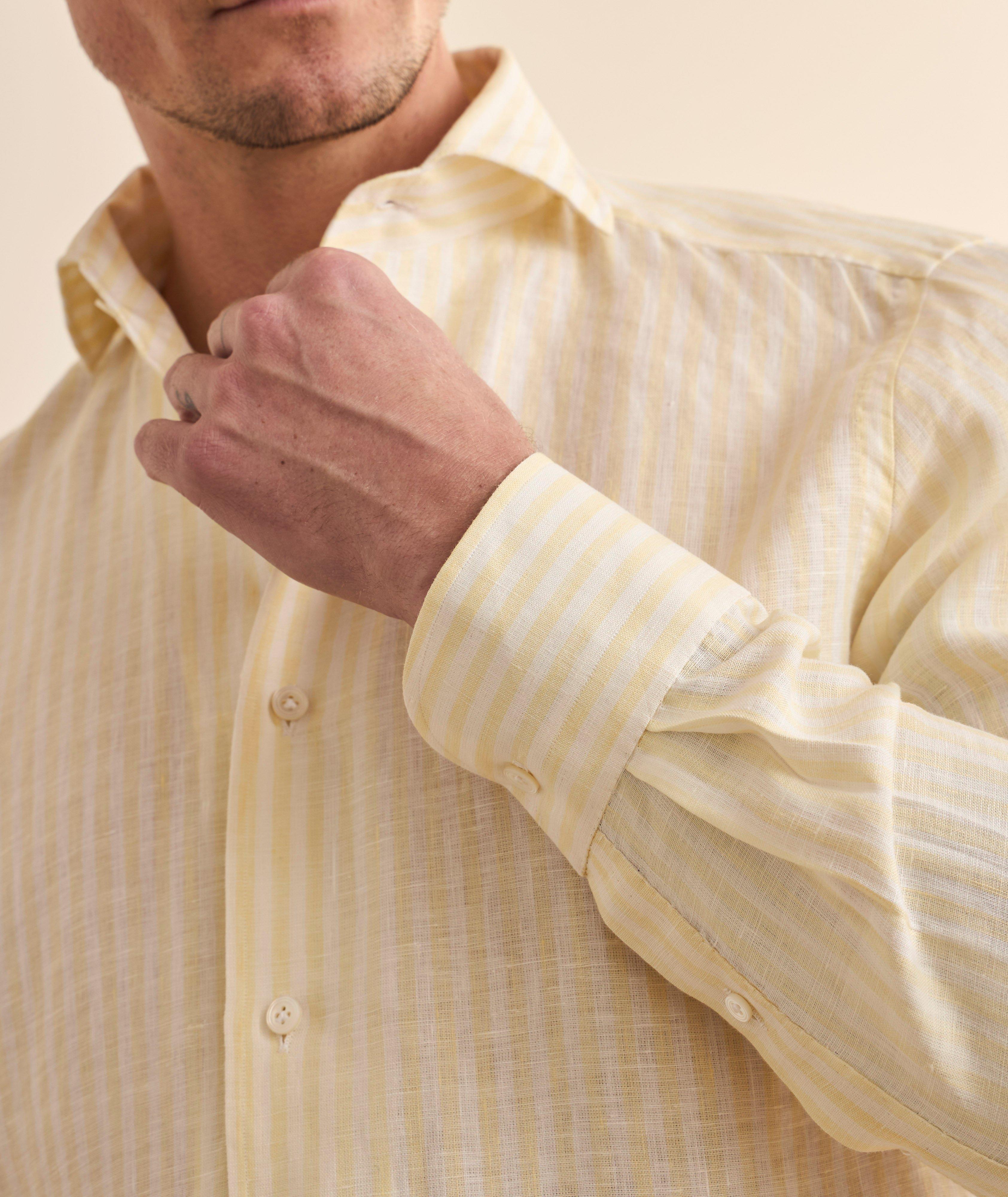 Chemise habillée lin rayée  image 3