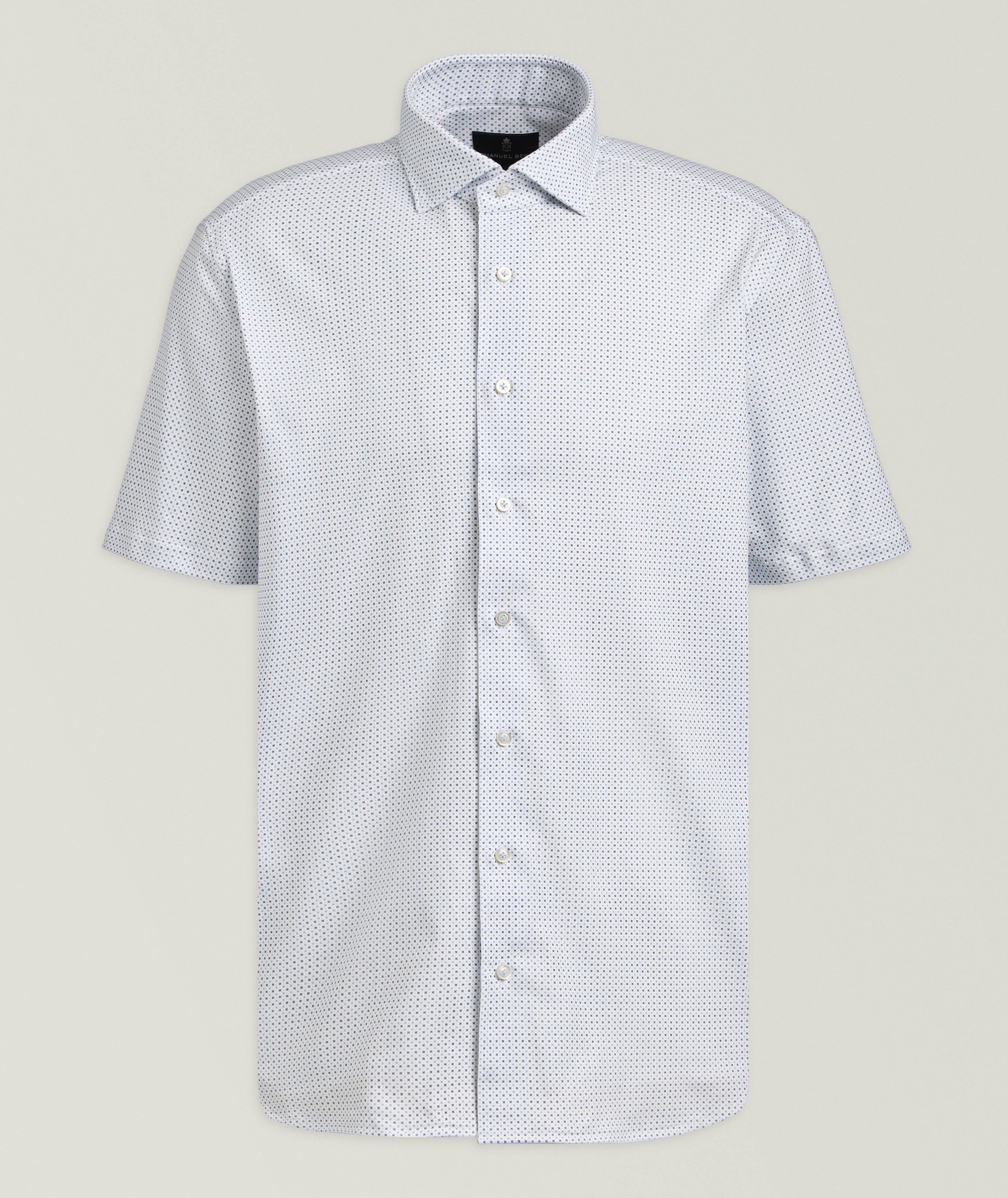 Emanuel Berg Byron Neat 4Flex Stretch Knit Shirt