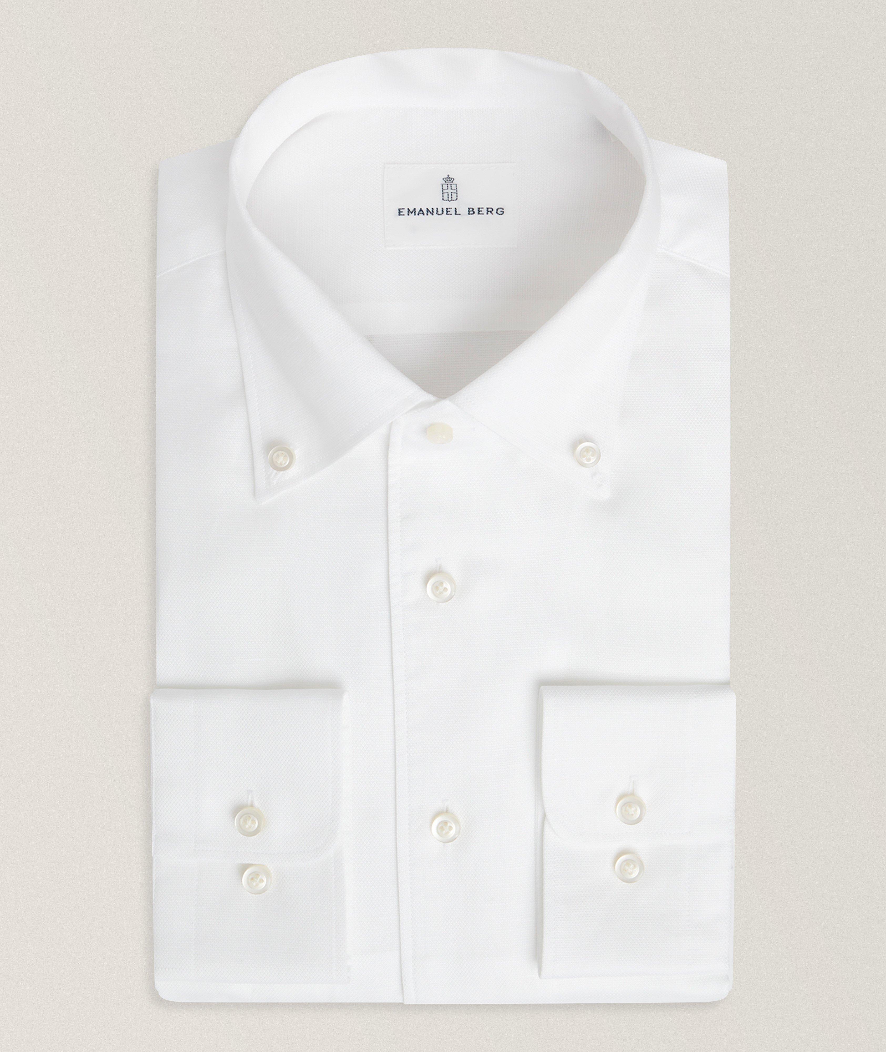 Emanuel Berg Luxe Sartorial Oxford Dress Shirt