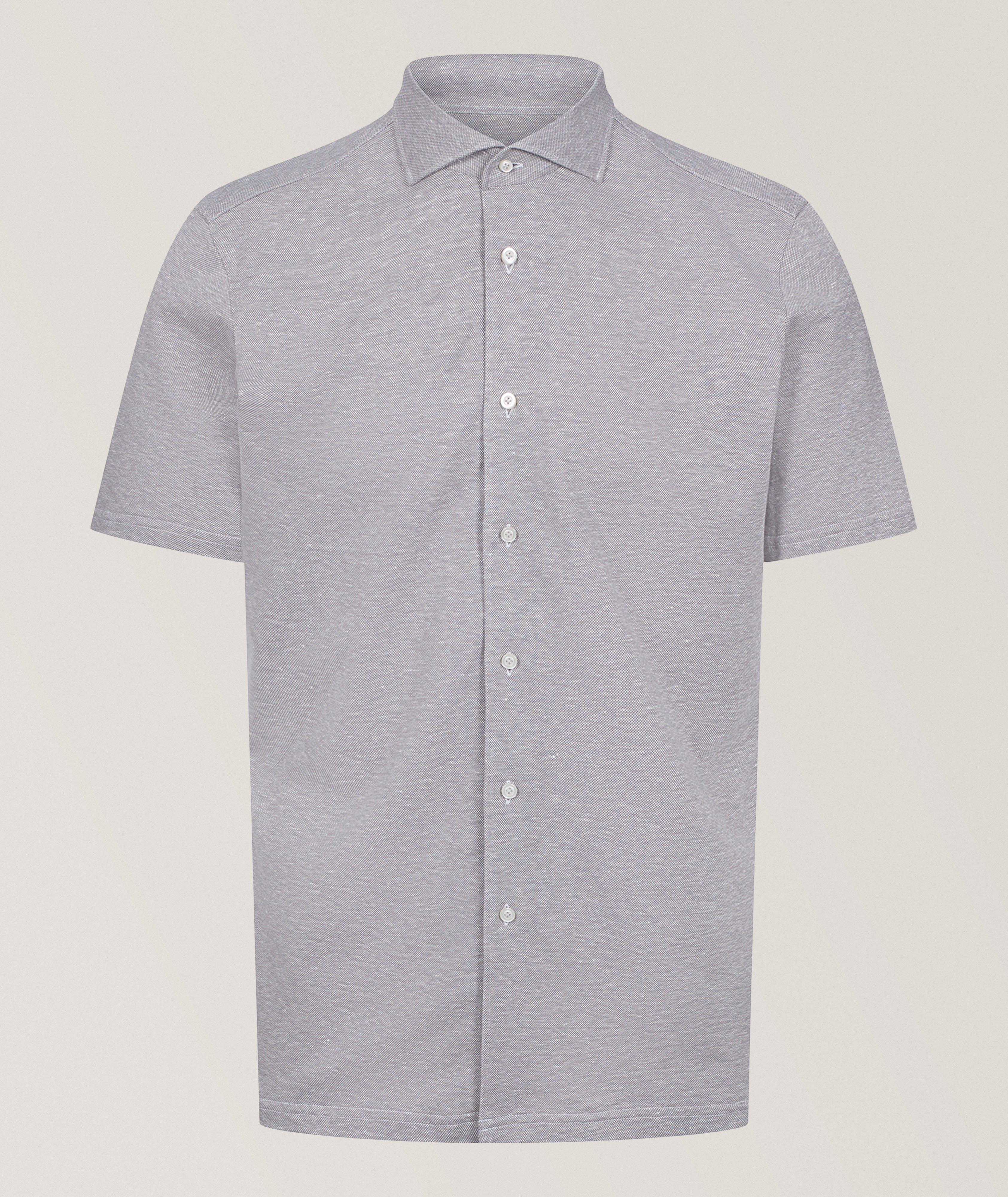 Emanuel Berg Modern-Fit Jacquard Knit Shirt