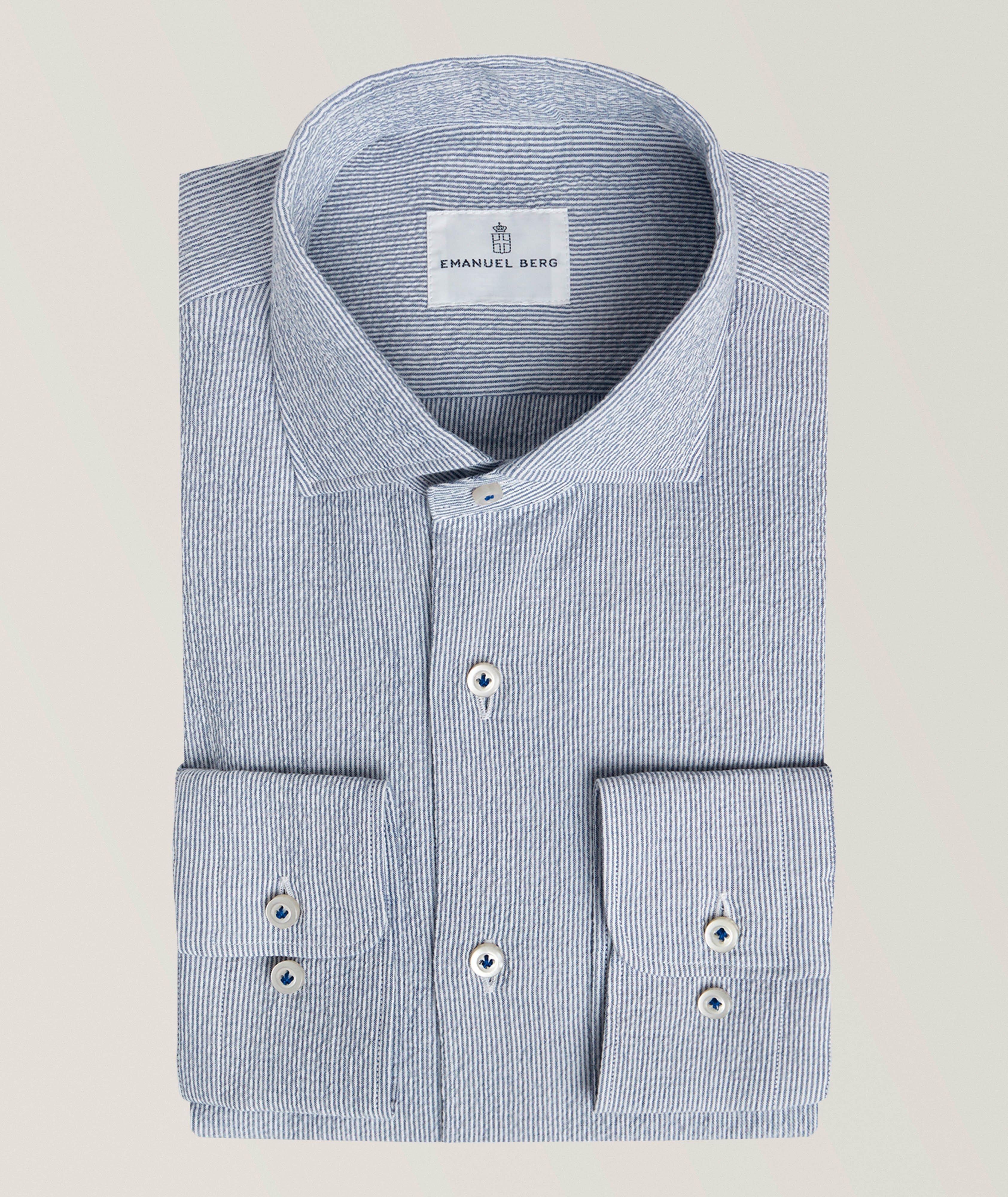 Emanuel Berg Seersucker Sartorial Dress Shirt