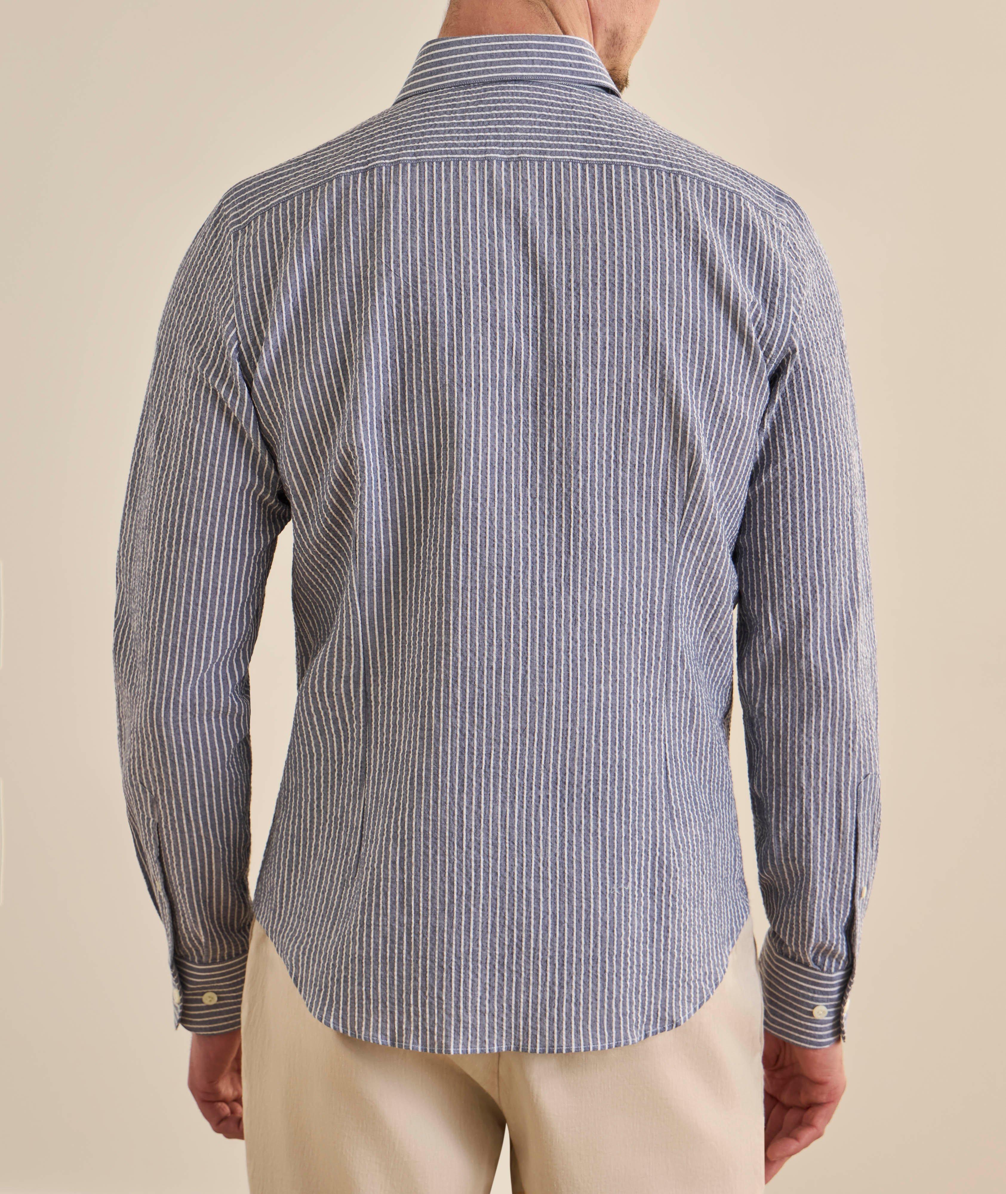 Striped Crinkle Cotton Shirt image 2