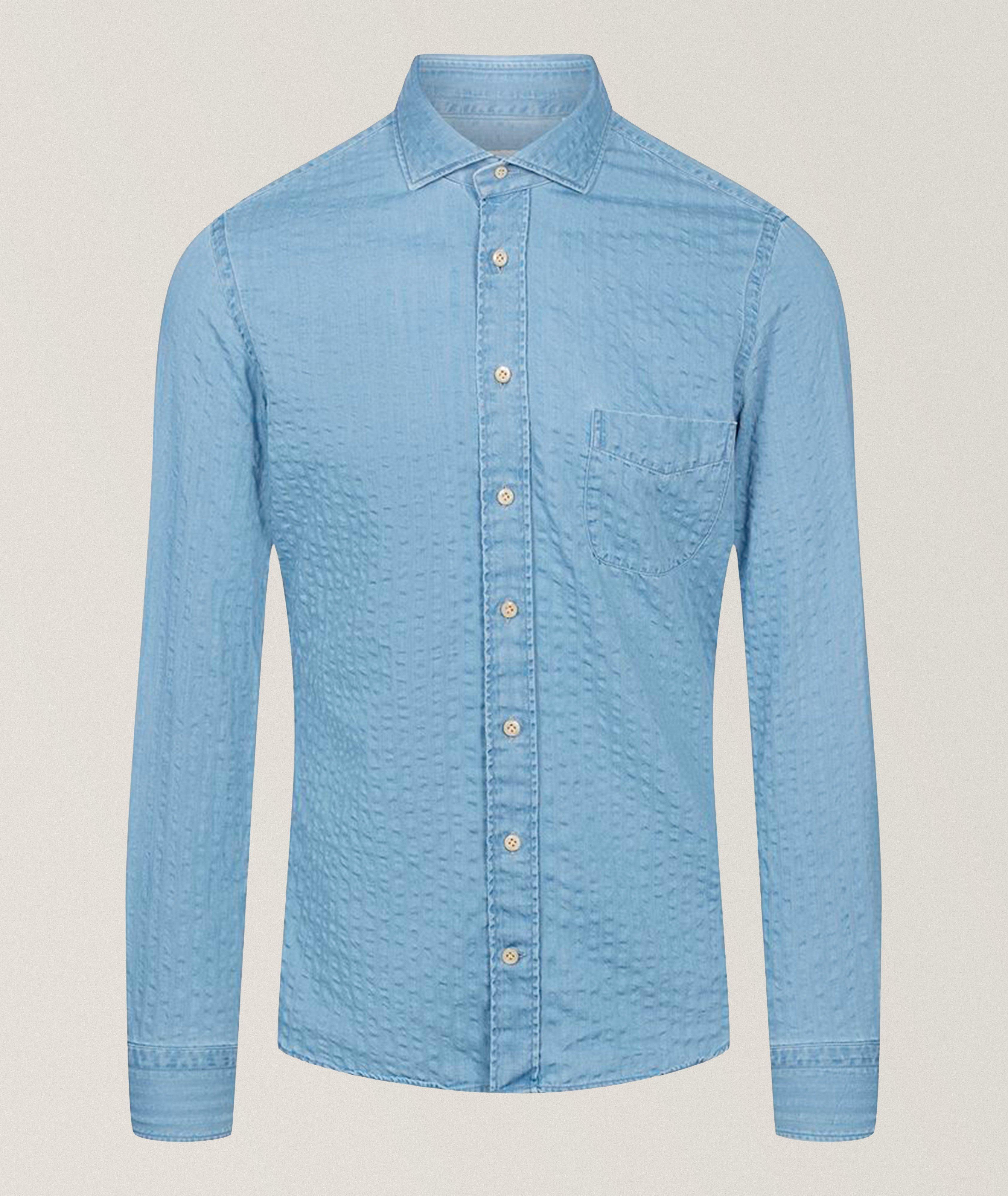 Emanuel Berg Crinkle Denim Shirt