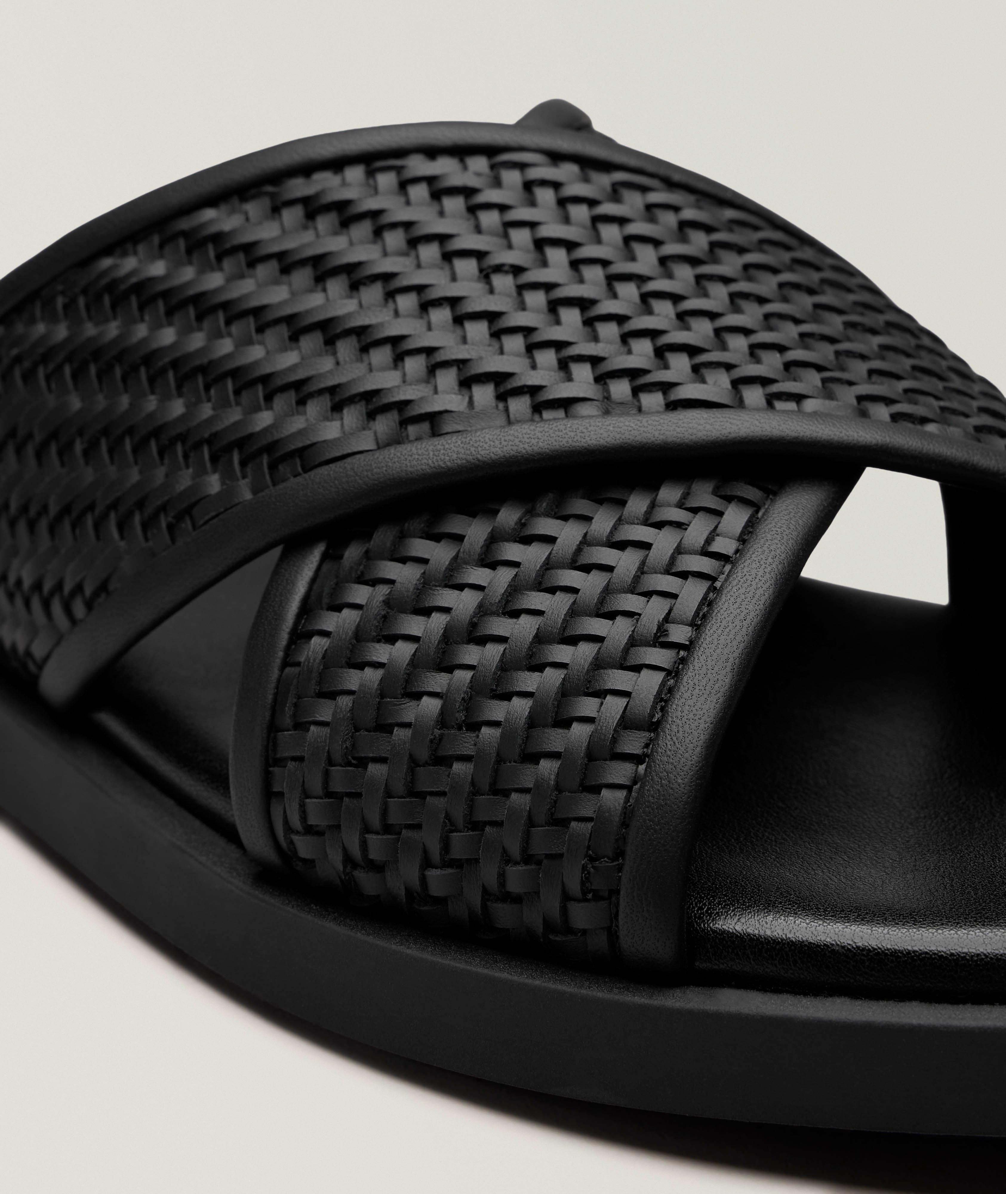 Crisscross Woven Leather Sandals image 2