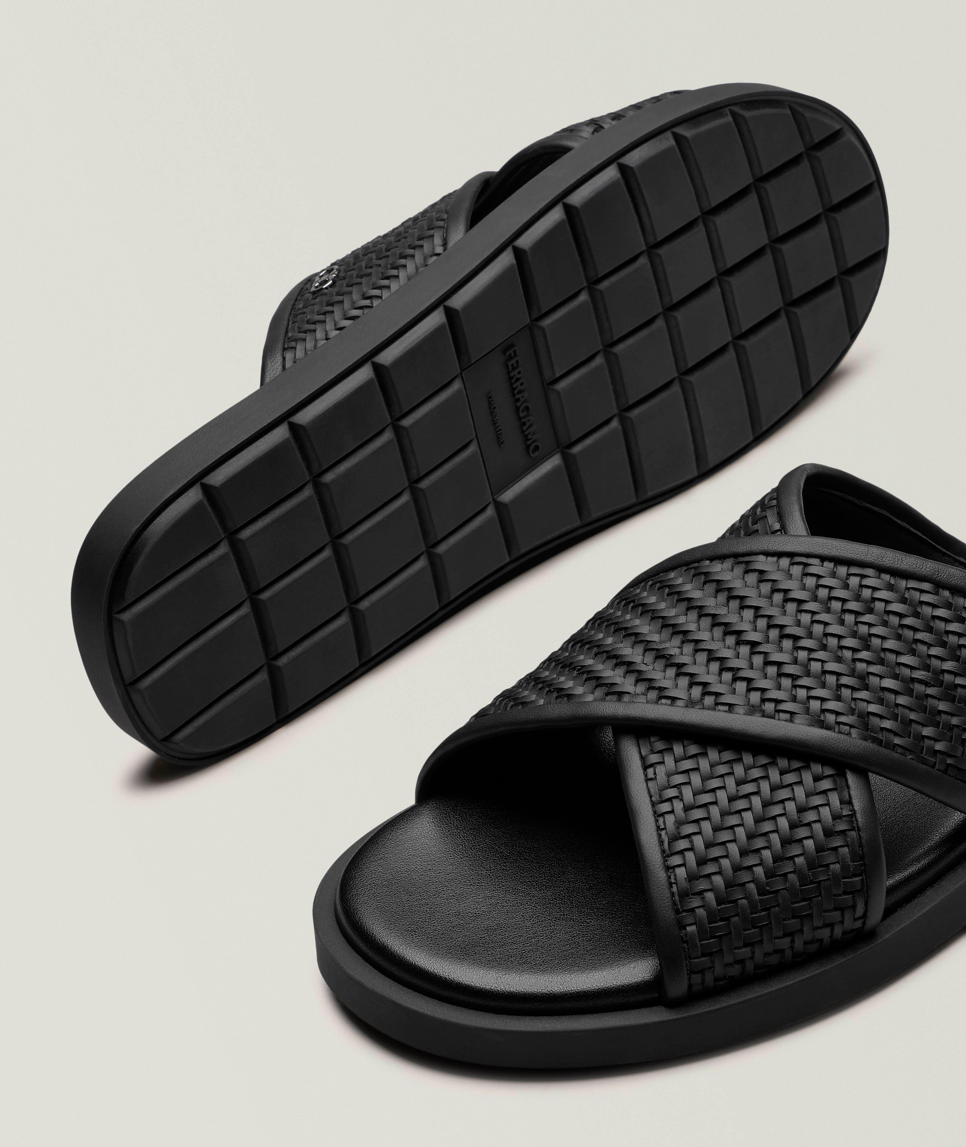 Crisscross Woven Leather Sandals image 3