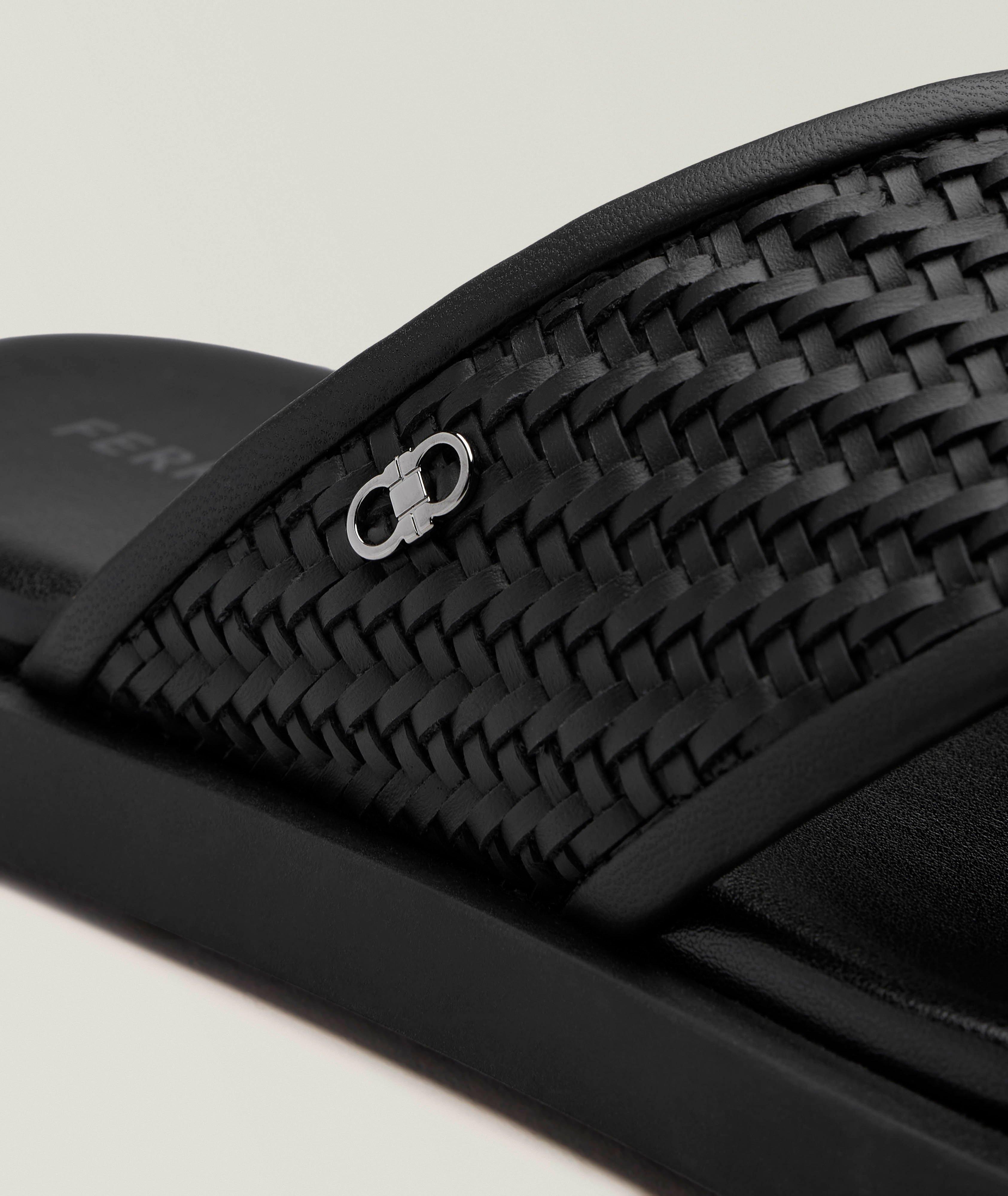 Crisscross Woven Leather Sandals image 4