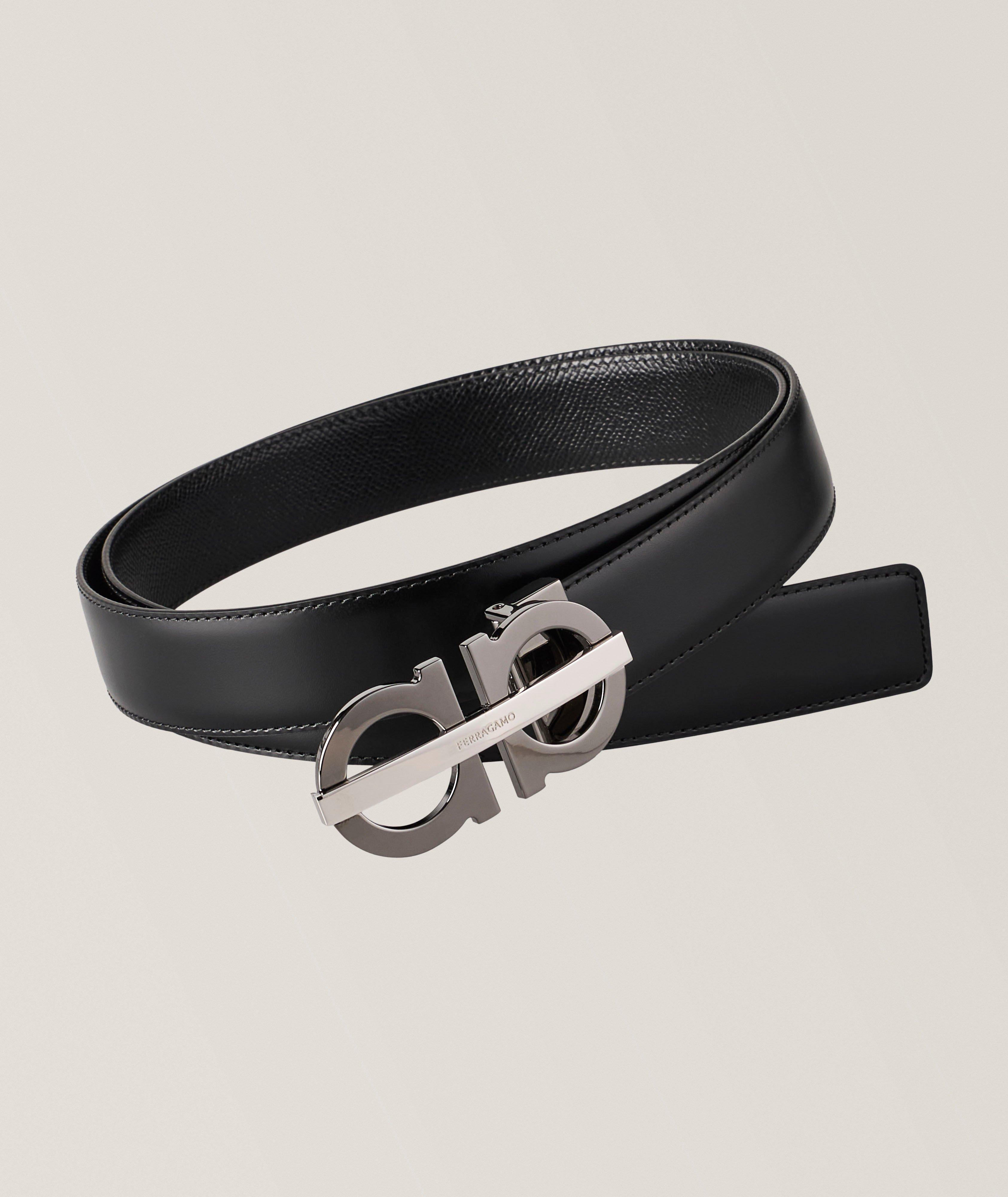 Double Gancini Reversible Leather Belt image 0