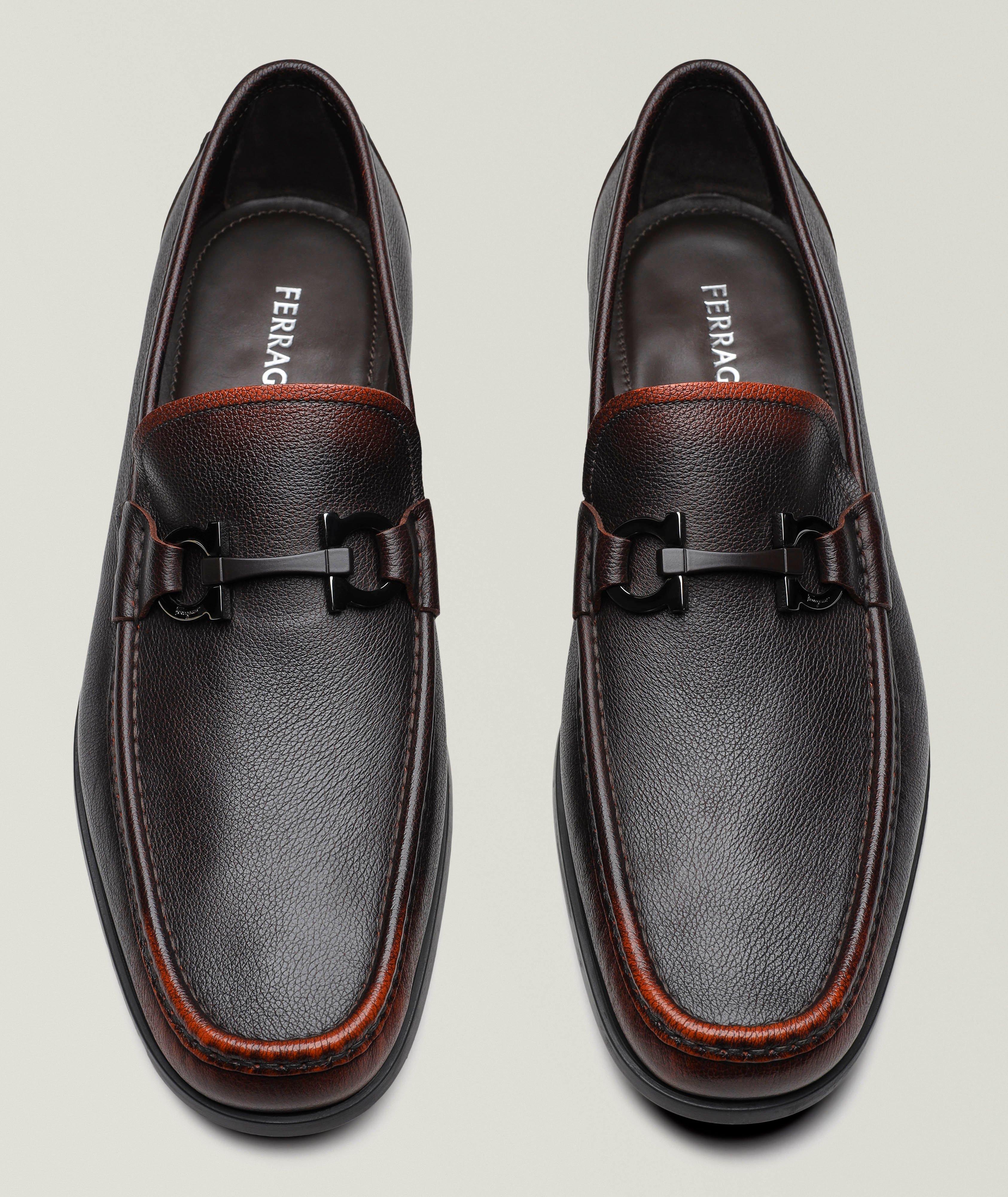 Grandioso Double Gancini Leather Loafers image 1