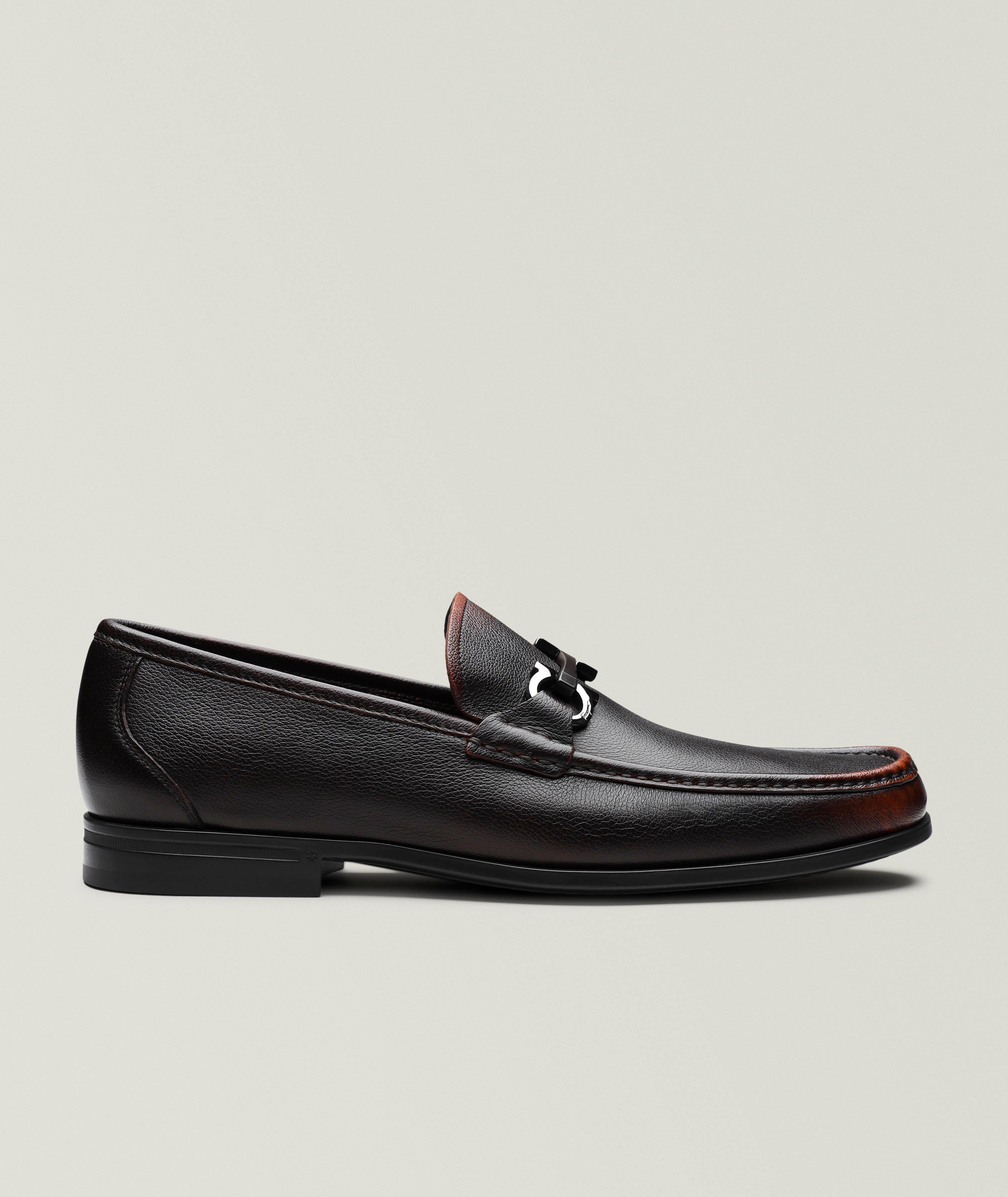 Grandioso Double Gancini Leather Loafers image 0