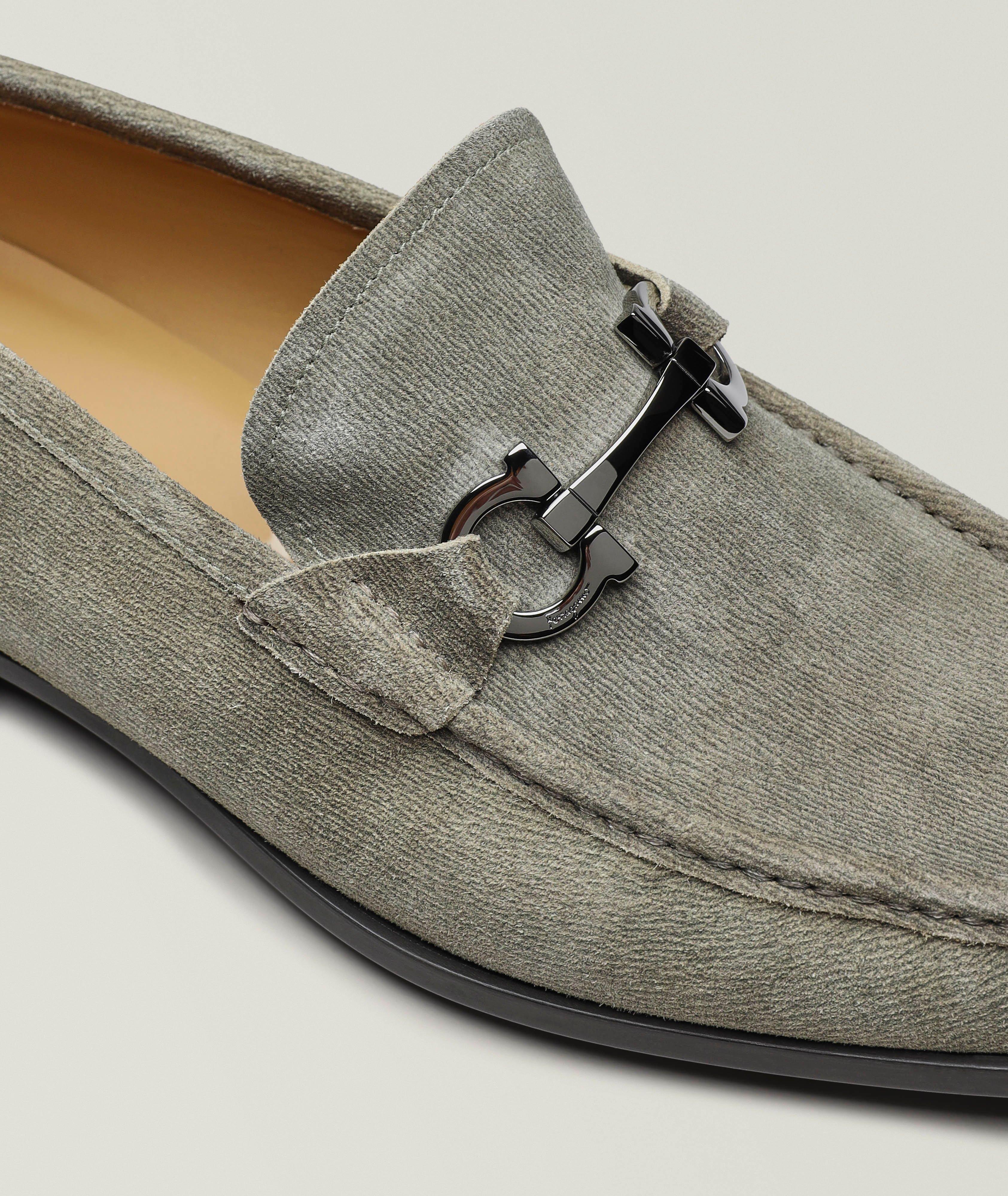 Grandioso Double Gancini Suede Loafers image 2