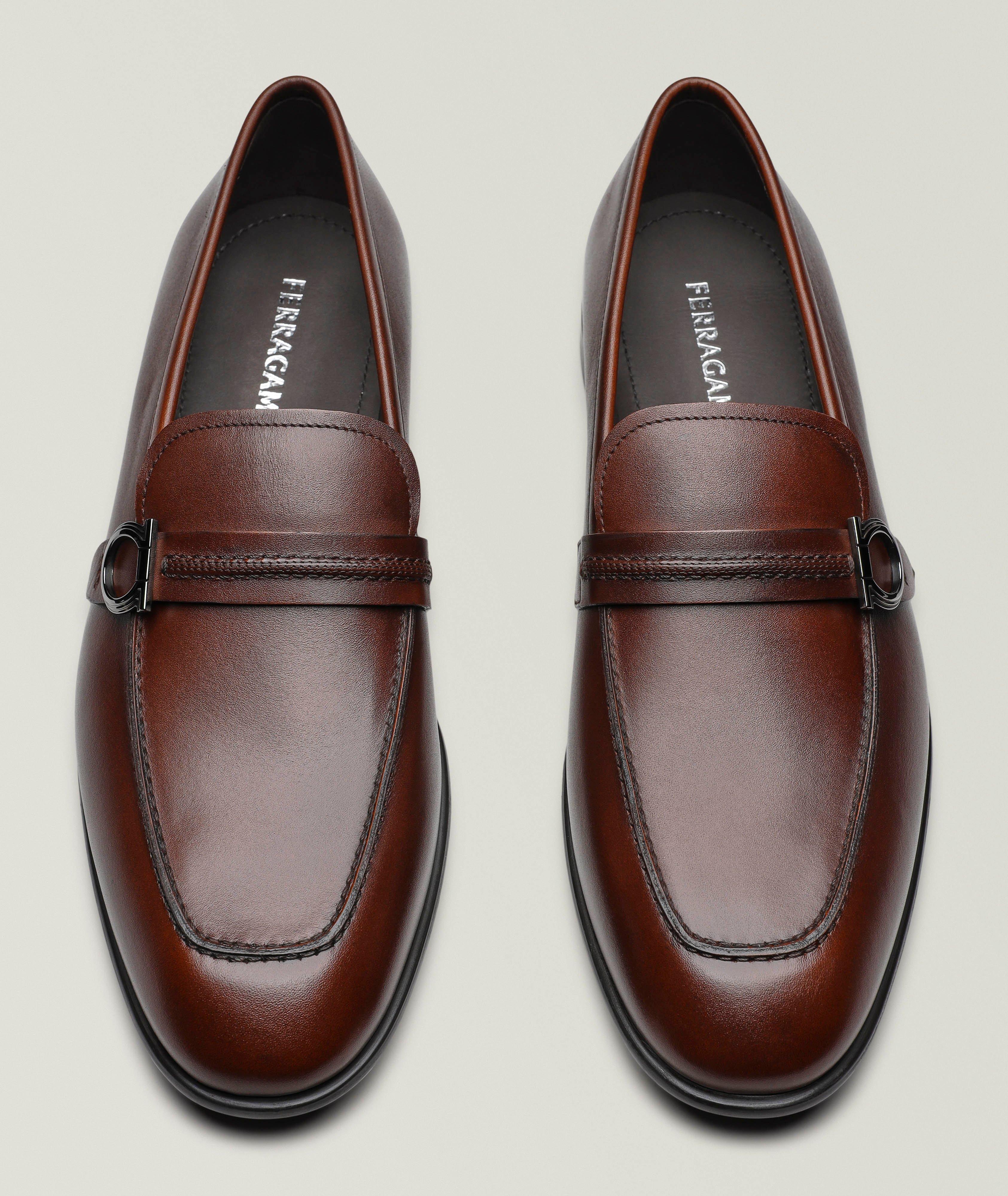 Foster Double Gancini Leather Loafers image 1