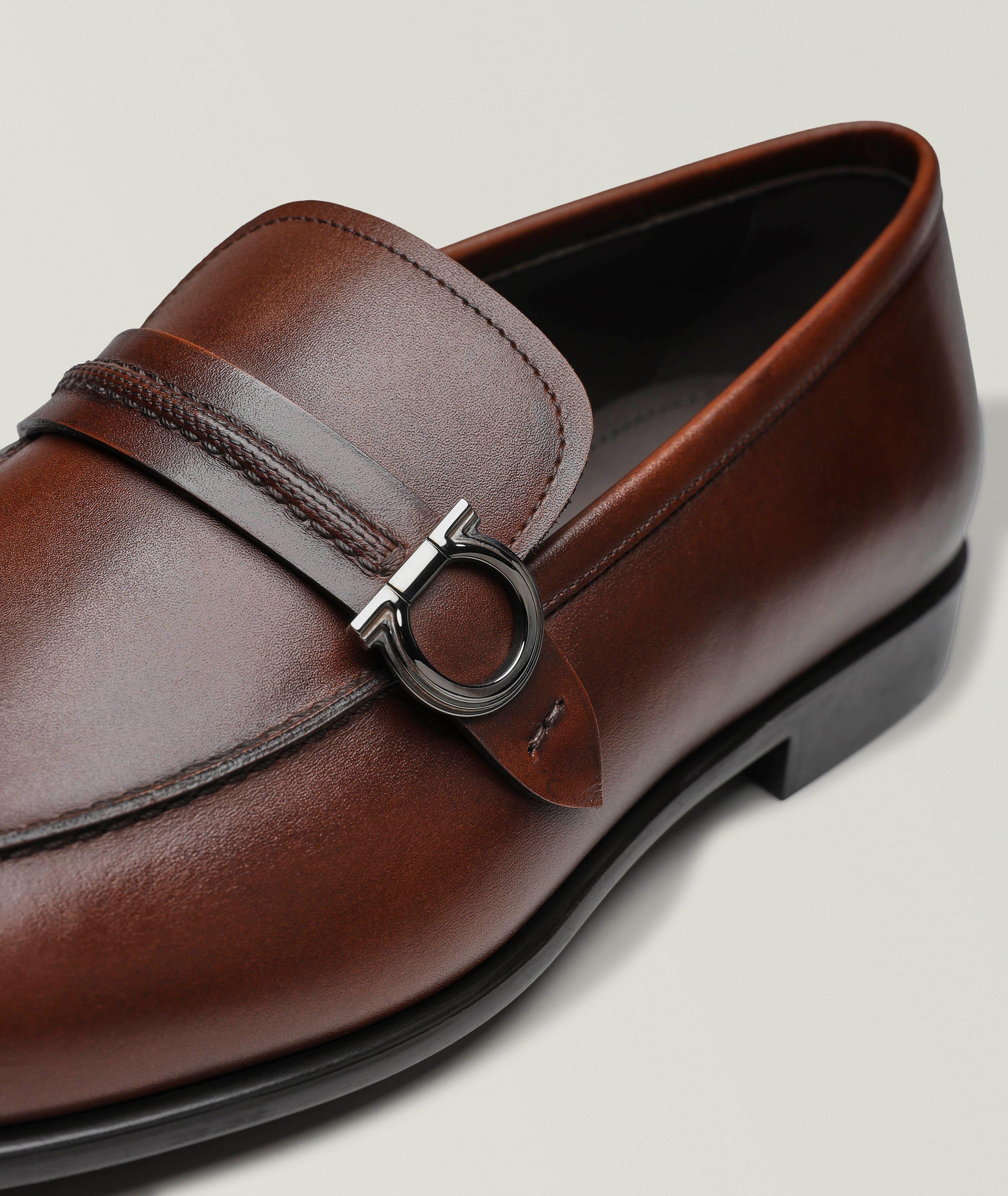 Foster Double Gancini Leather Loafers image 2