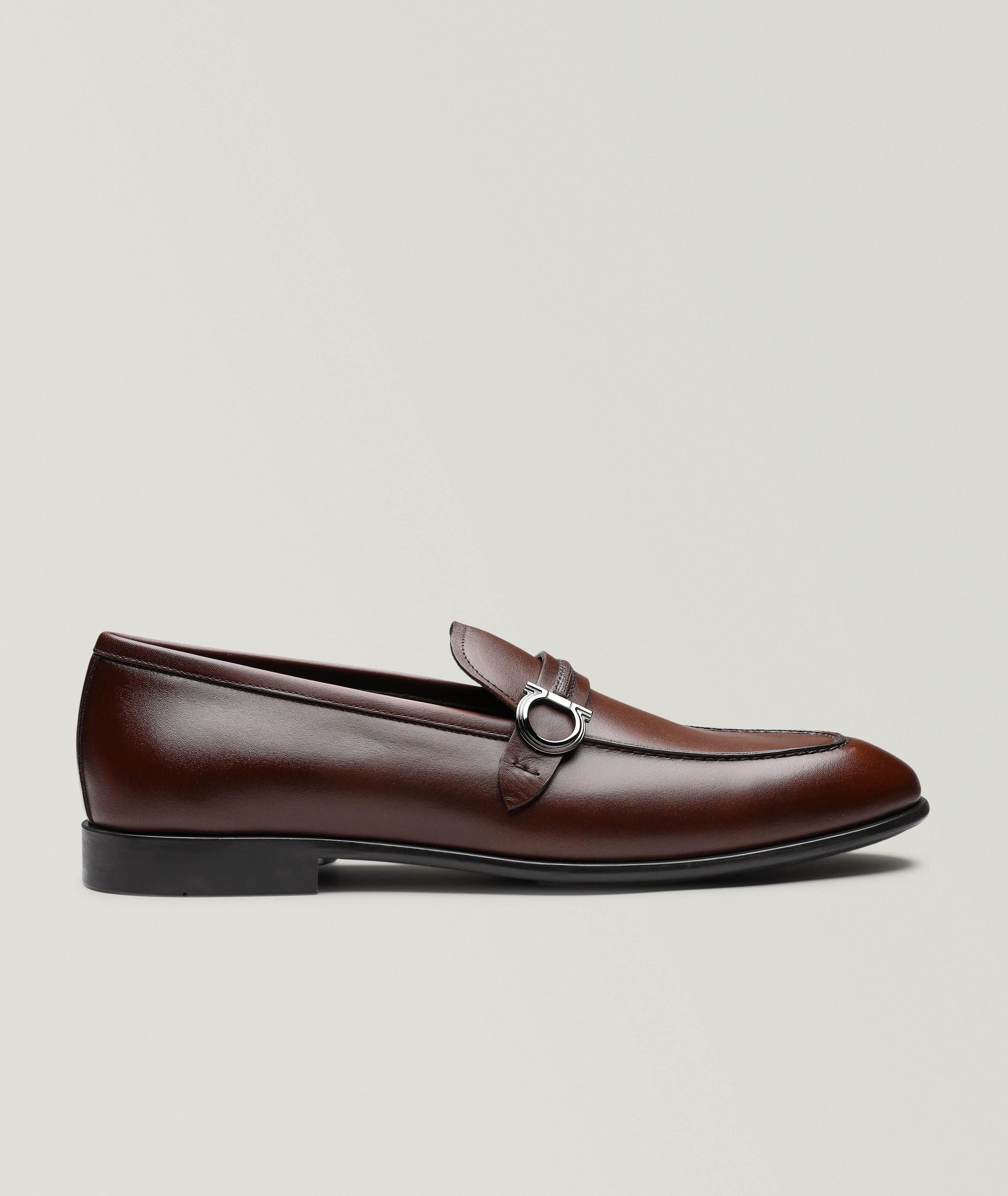 Foster Double Gancini Leather Loafers image 0