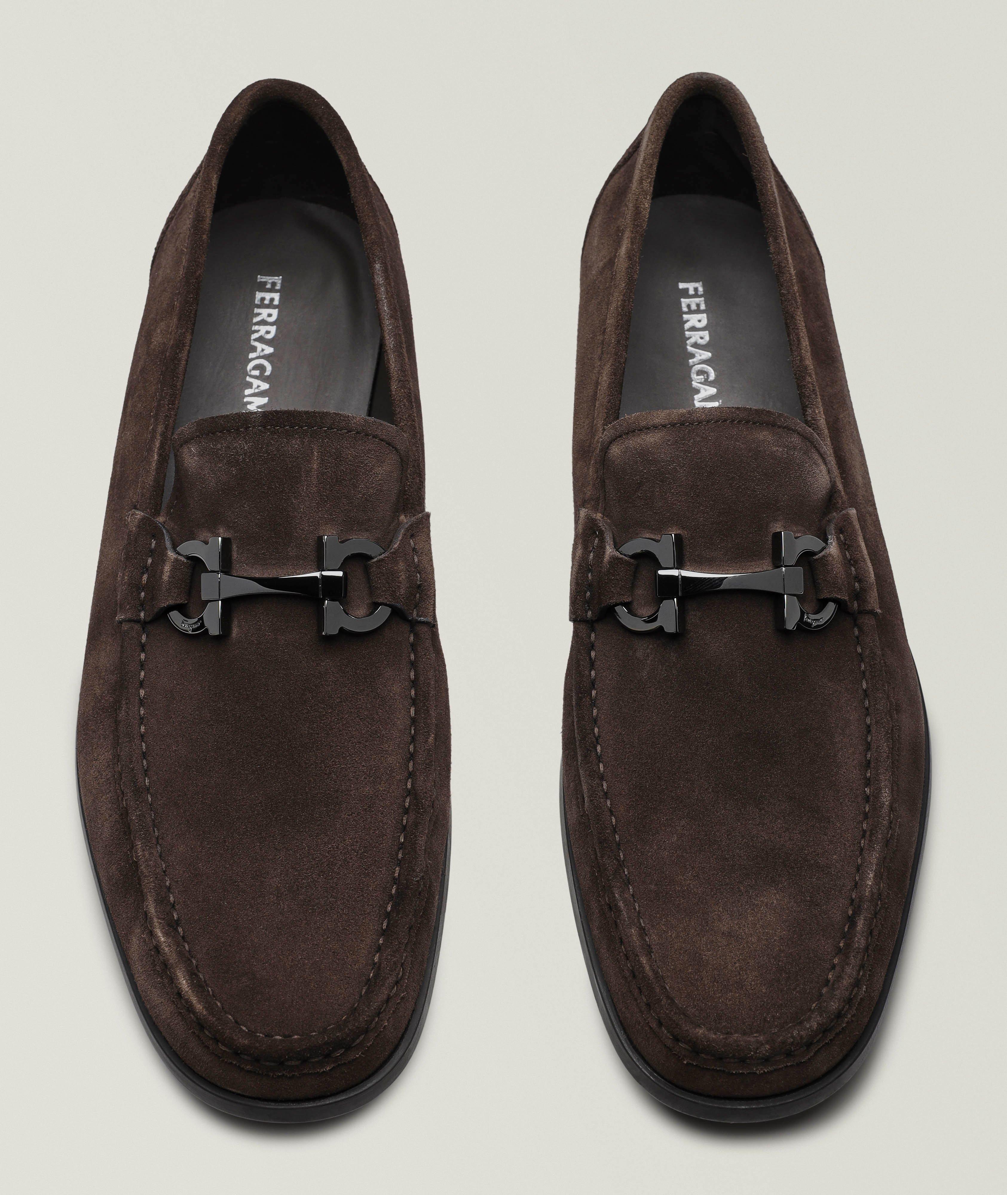 Grandioso Double Gancini Suede Loafers image 1