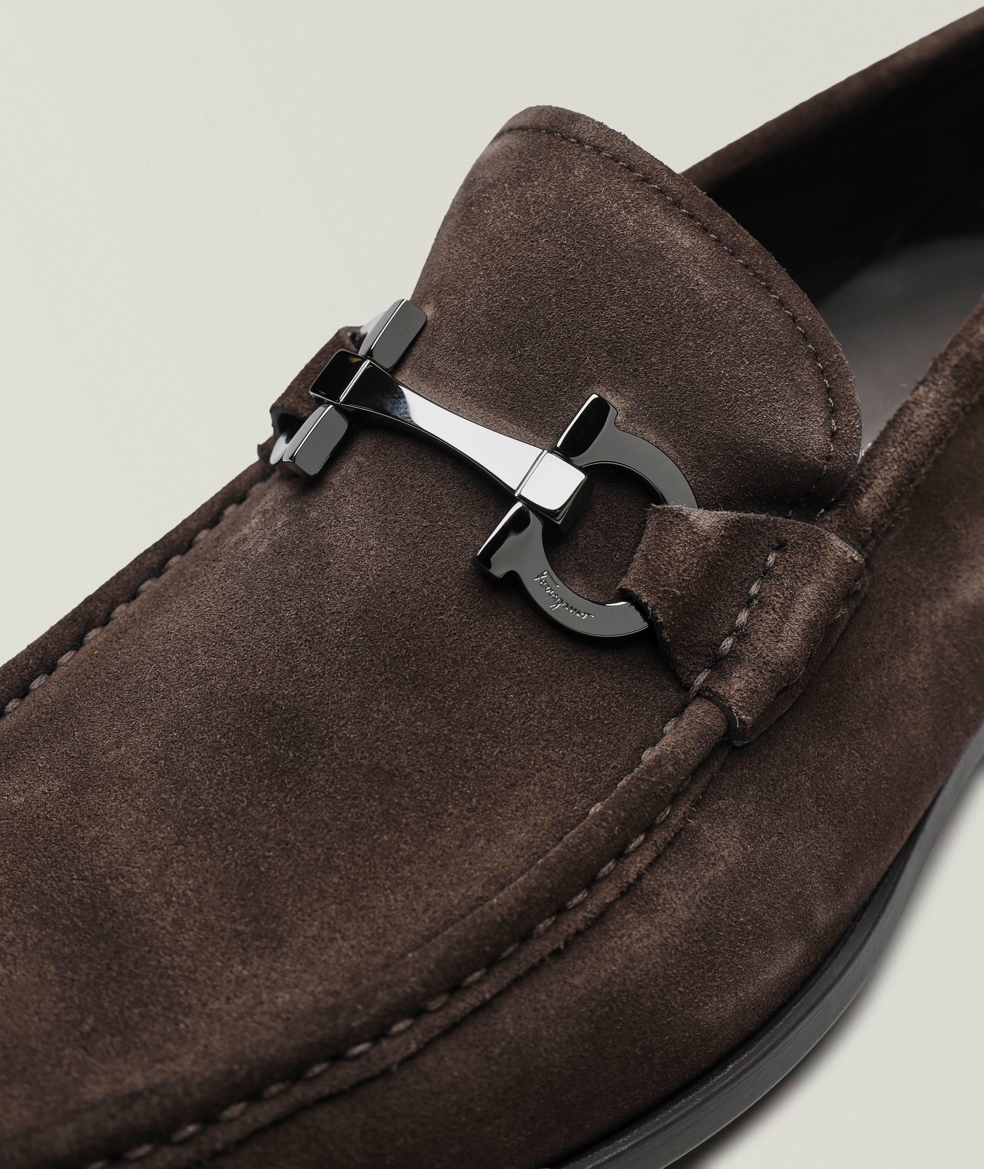 Grandioso Double Gancini Suede Loafers image 2