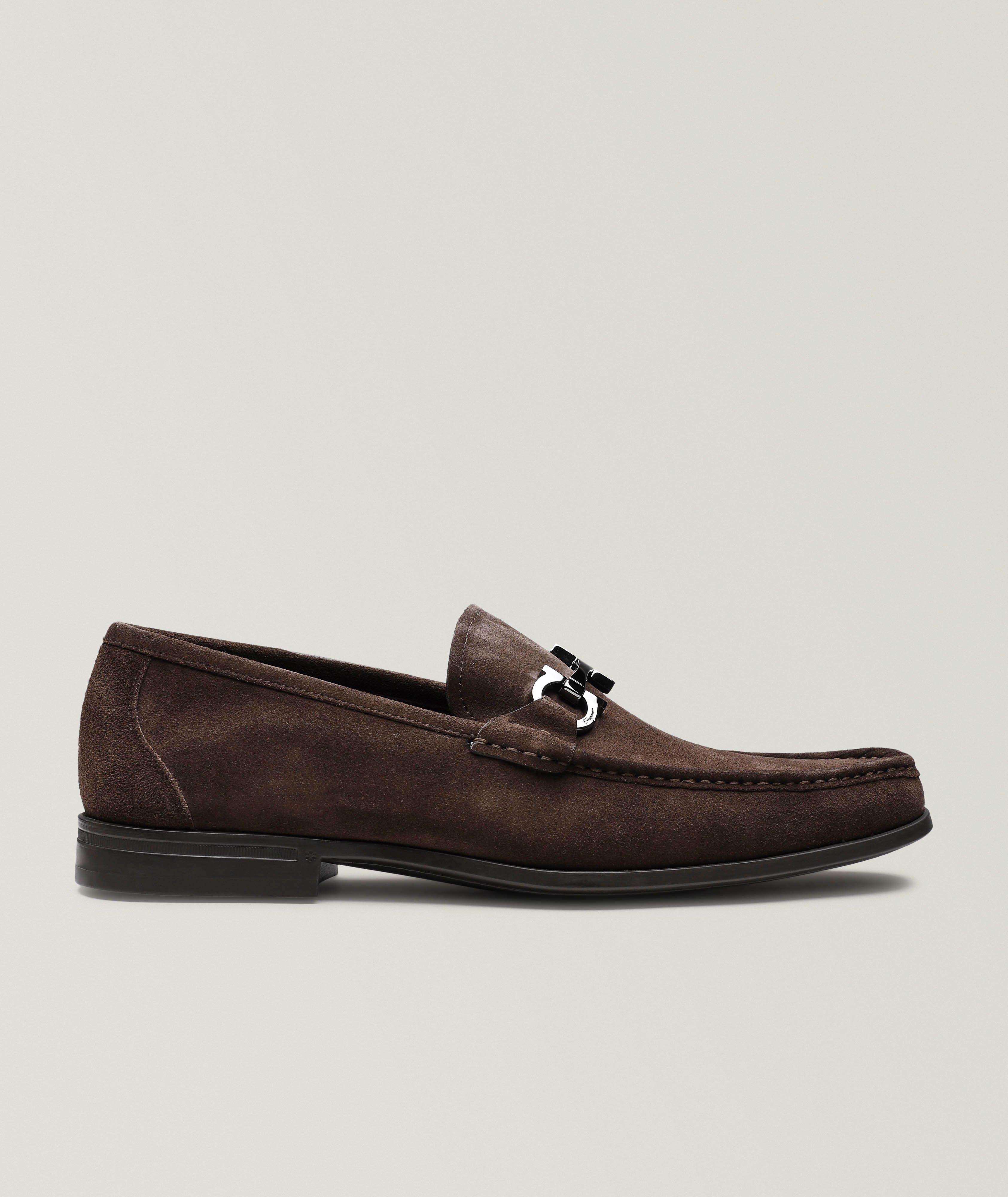 Grandioso Double Gancini Suede Loafers image 0