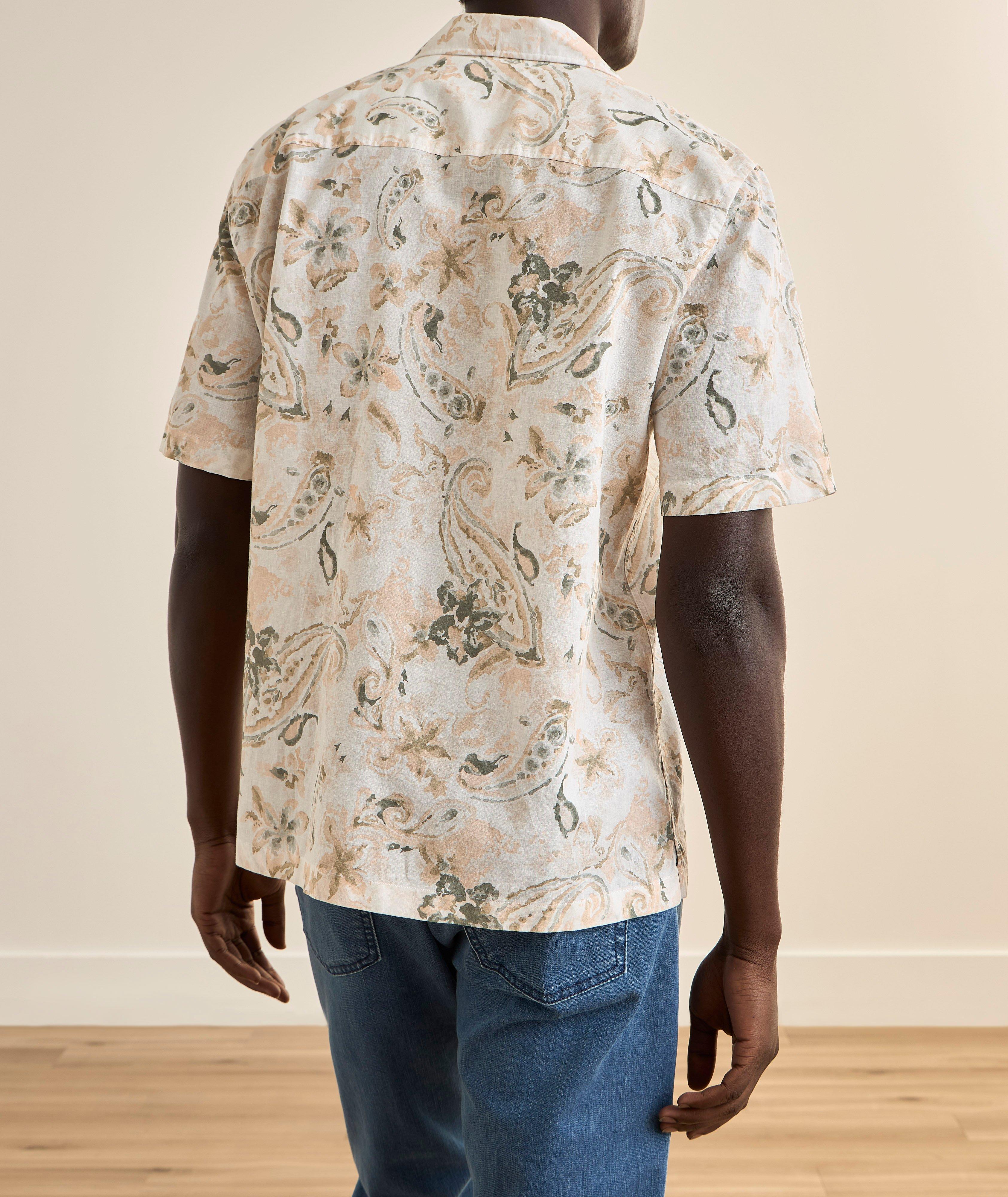 Chemise camp lin-coton floral image 2