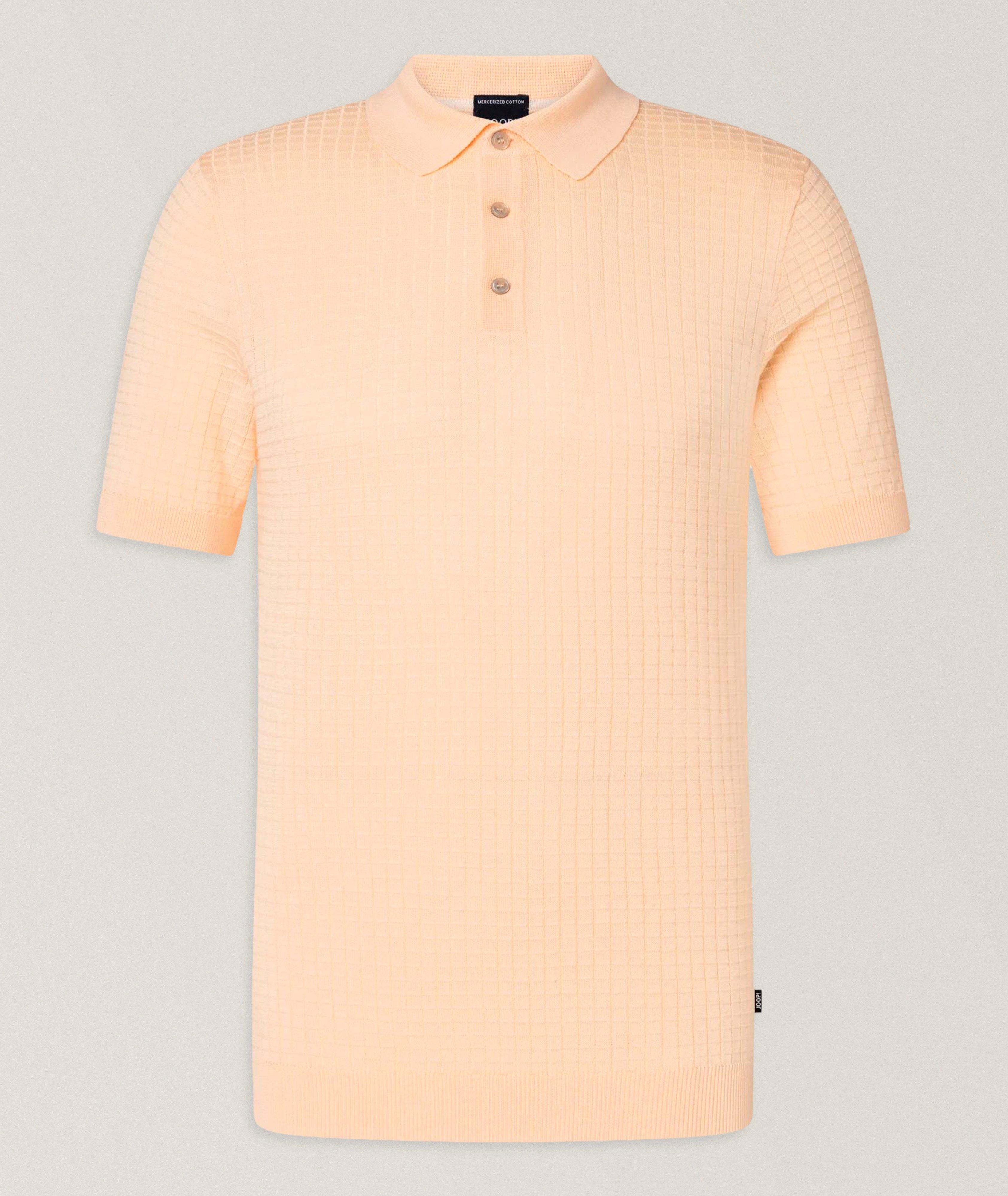 JOOP! Polo tricot coton mercerisé texturé