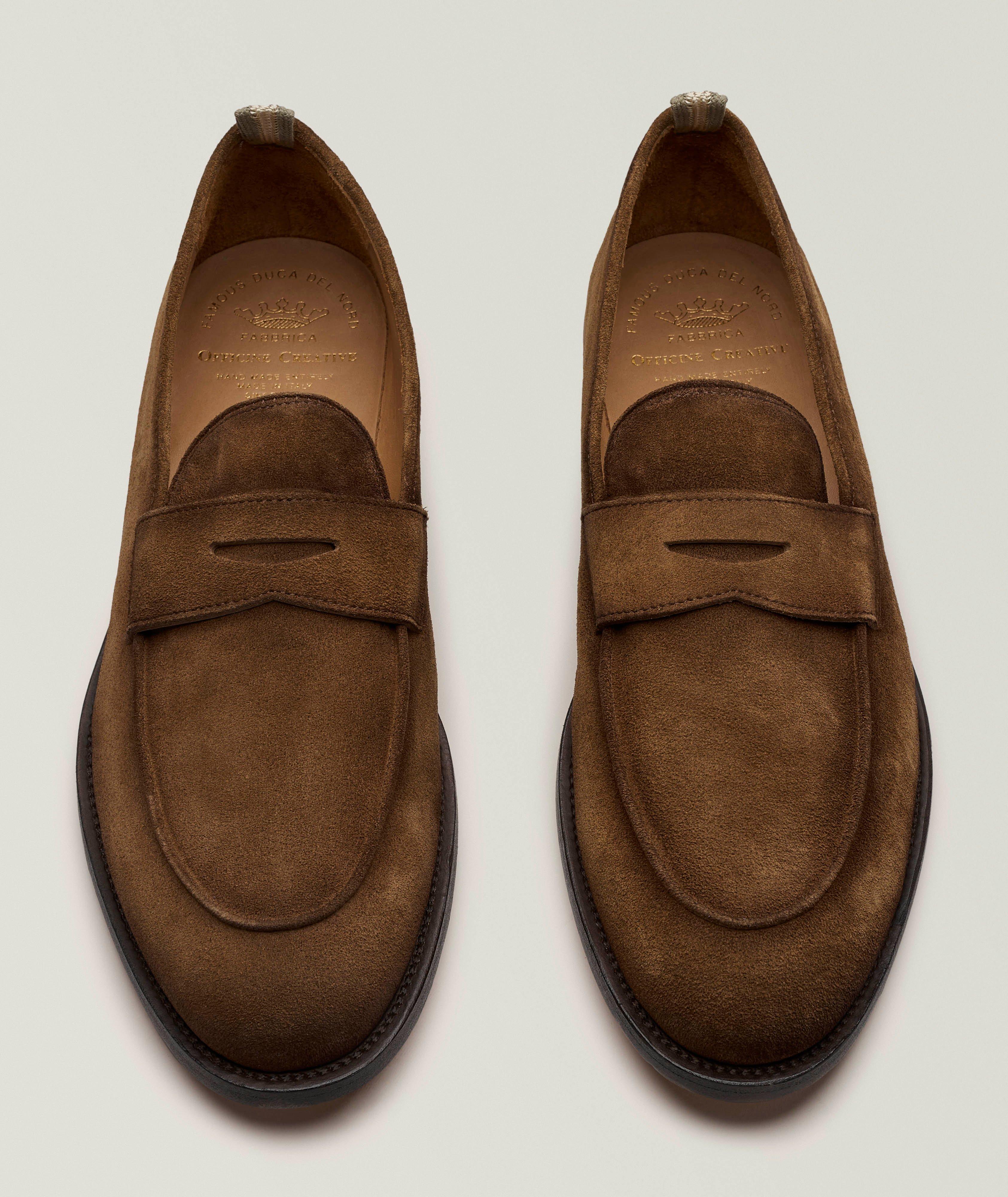 Opera Burnished Suede Penny Loafers image 1