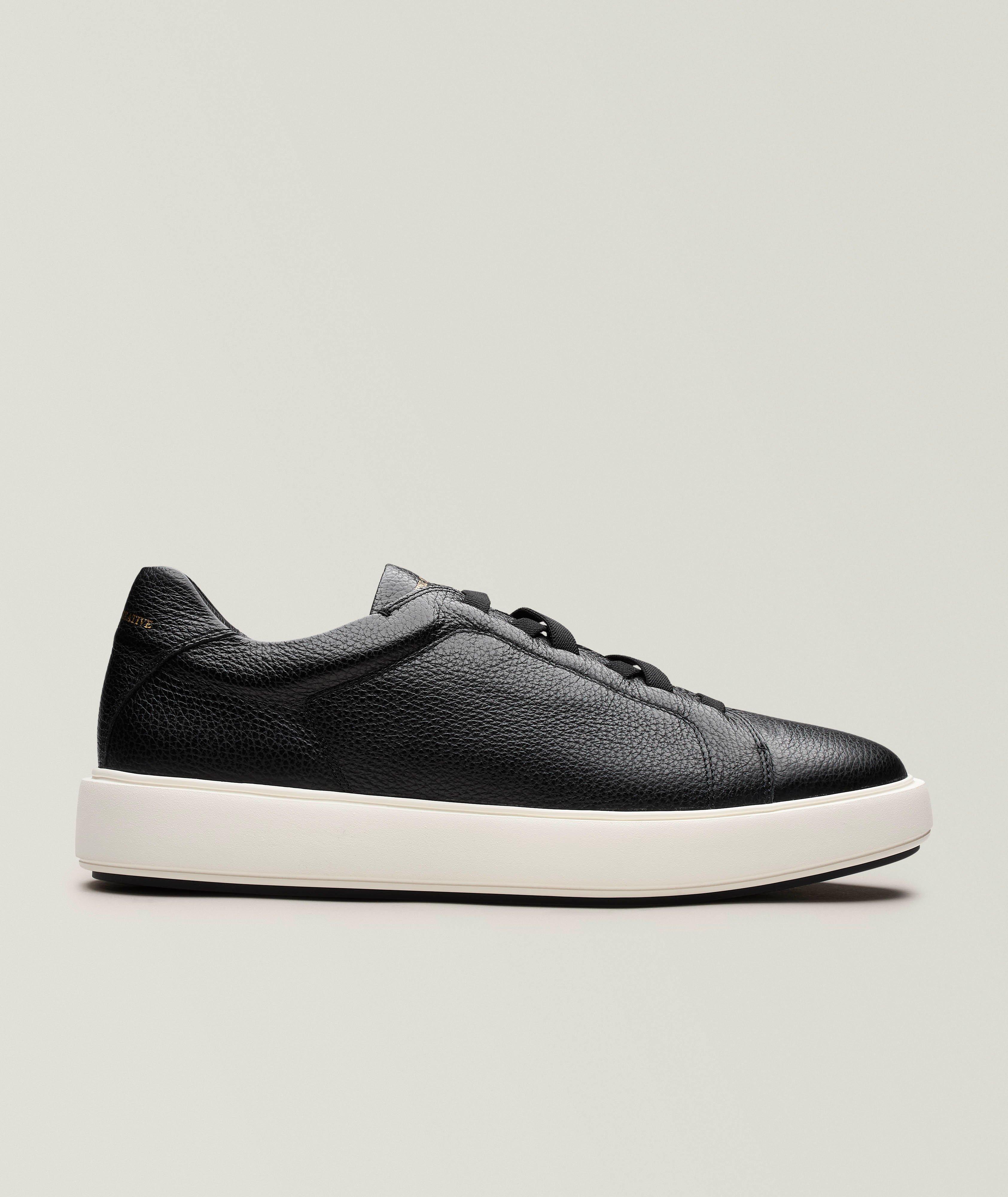 Officine Creative Slouch Leather Wedge Sneakers 