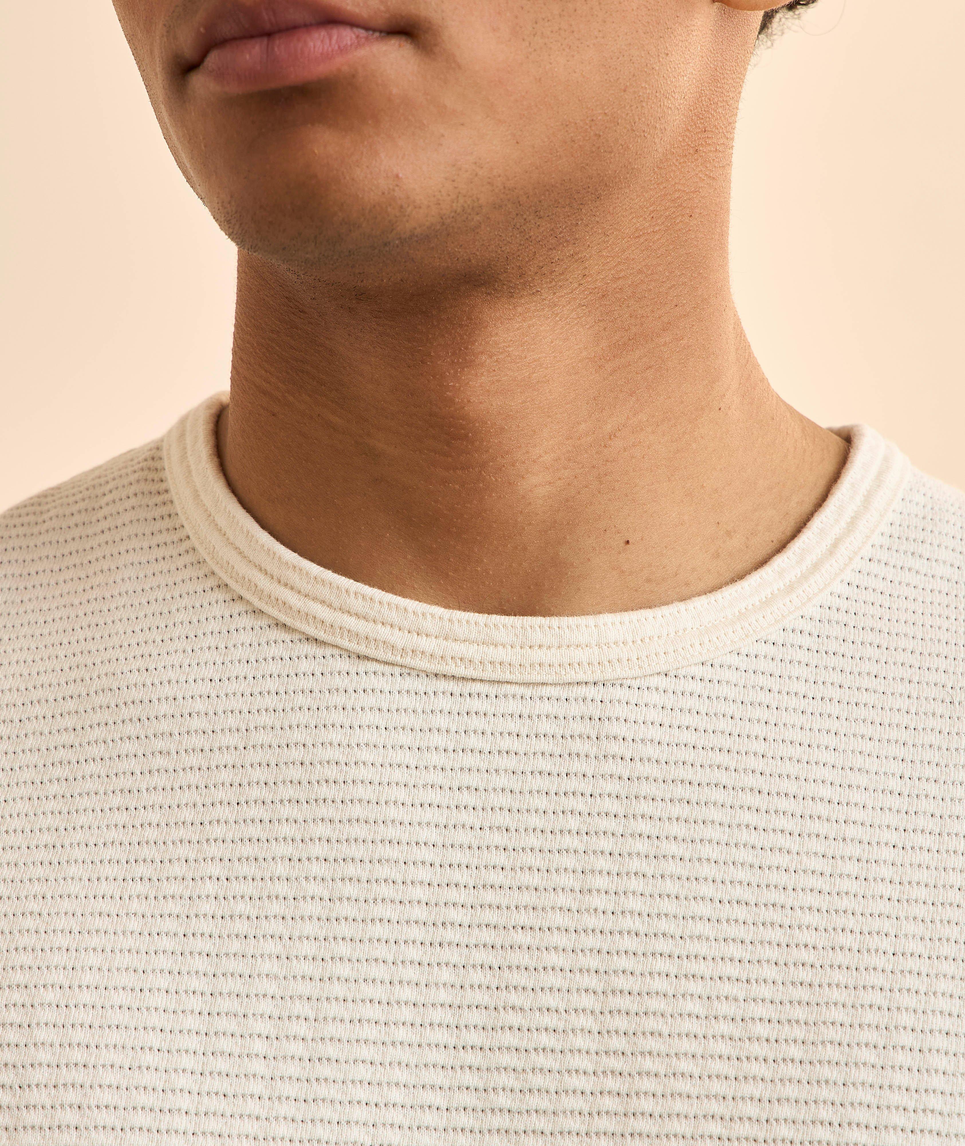 Jacquard Striped Cotton T-Shirt image 3