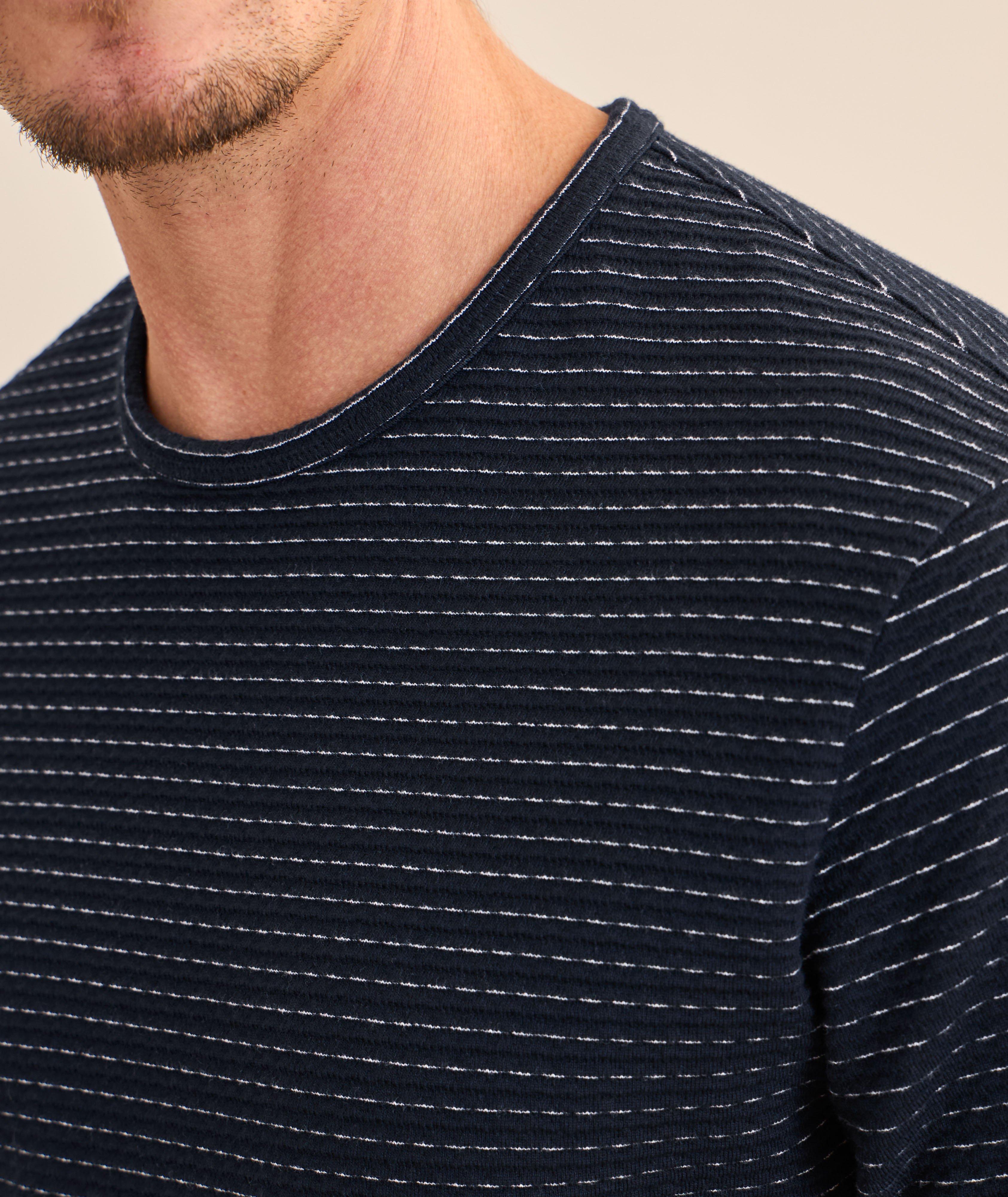 Jacquard Striped Cotton T-Shirt image 3