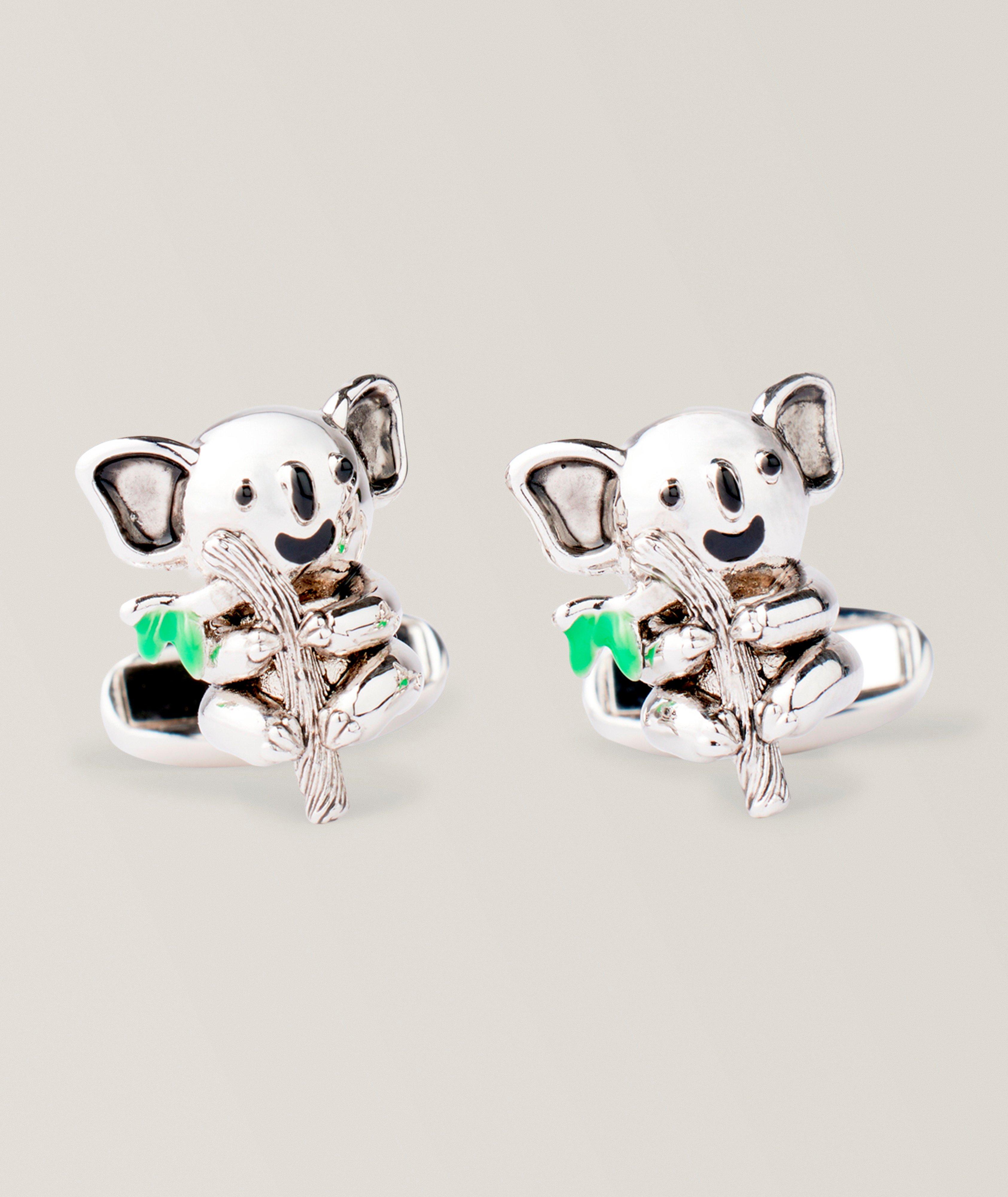 Koala Silvertone Cufflinks image 0