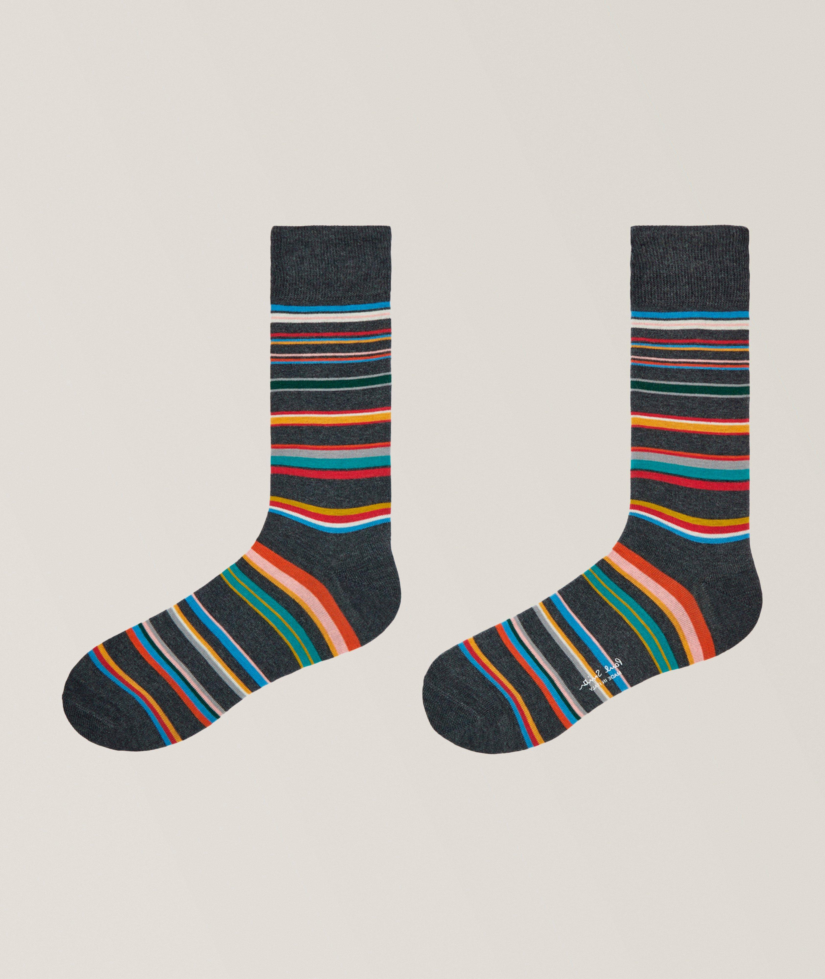 Marled Signature Striped Socks image 1