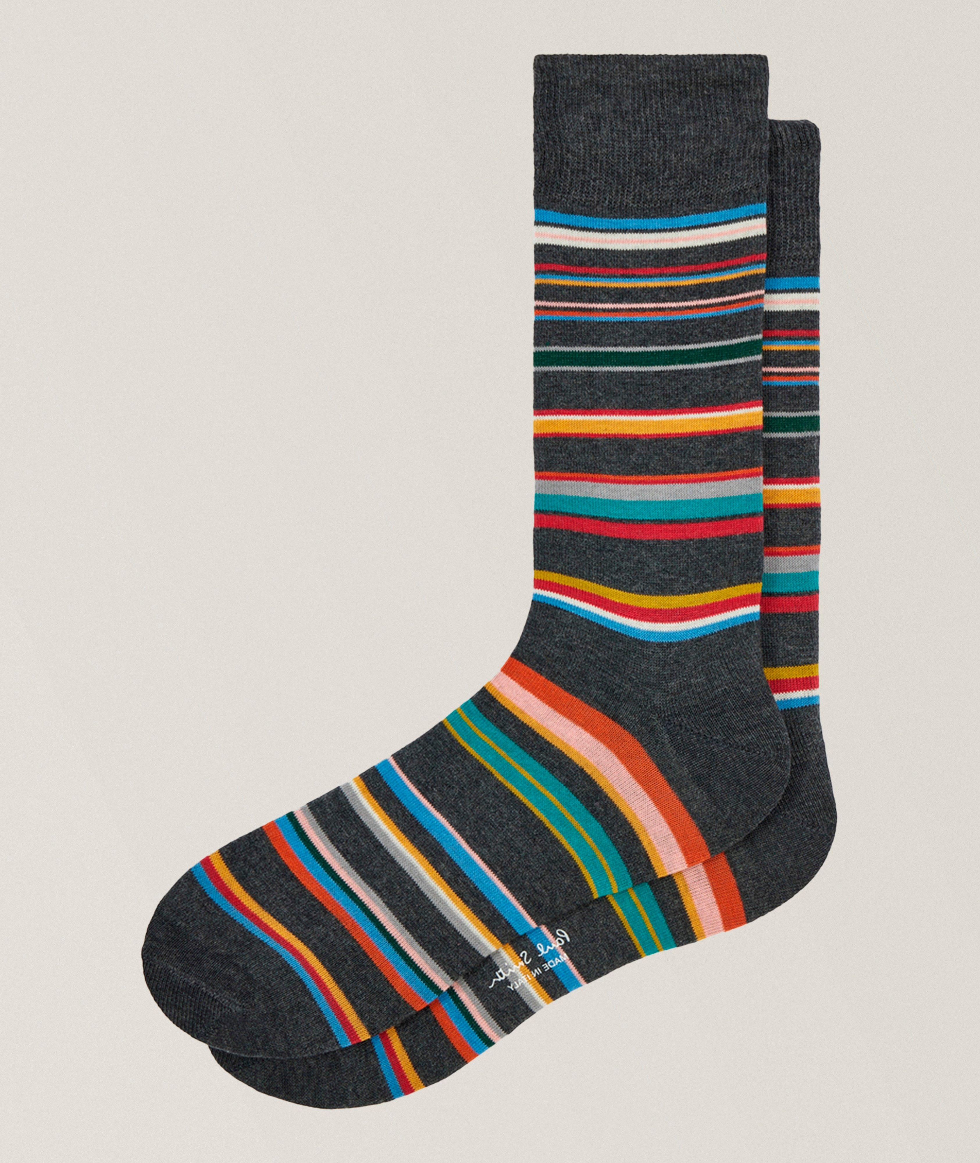 Marled Signature Striped Socks image 0