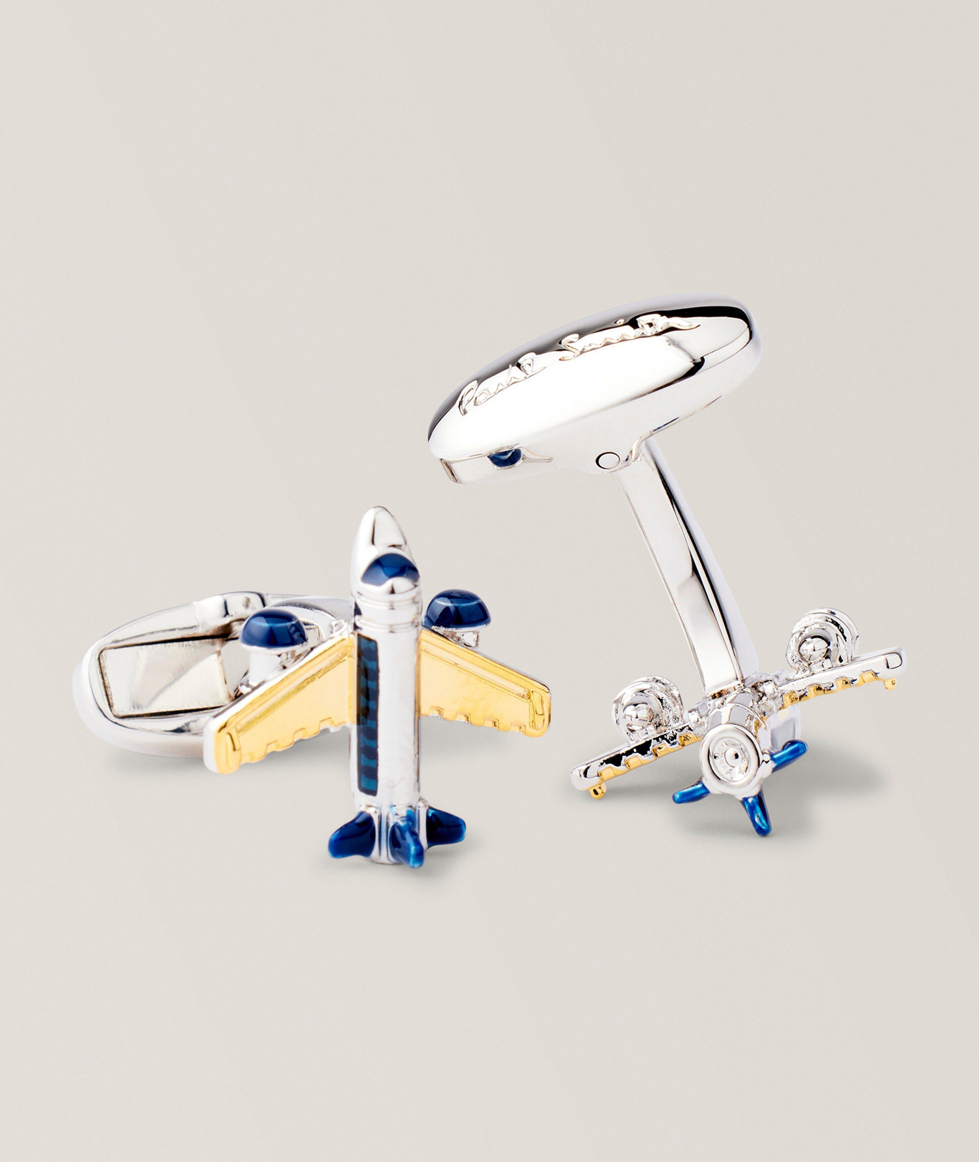 Aeroplane Silvertone Cufflinks image 1