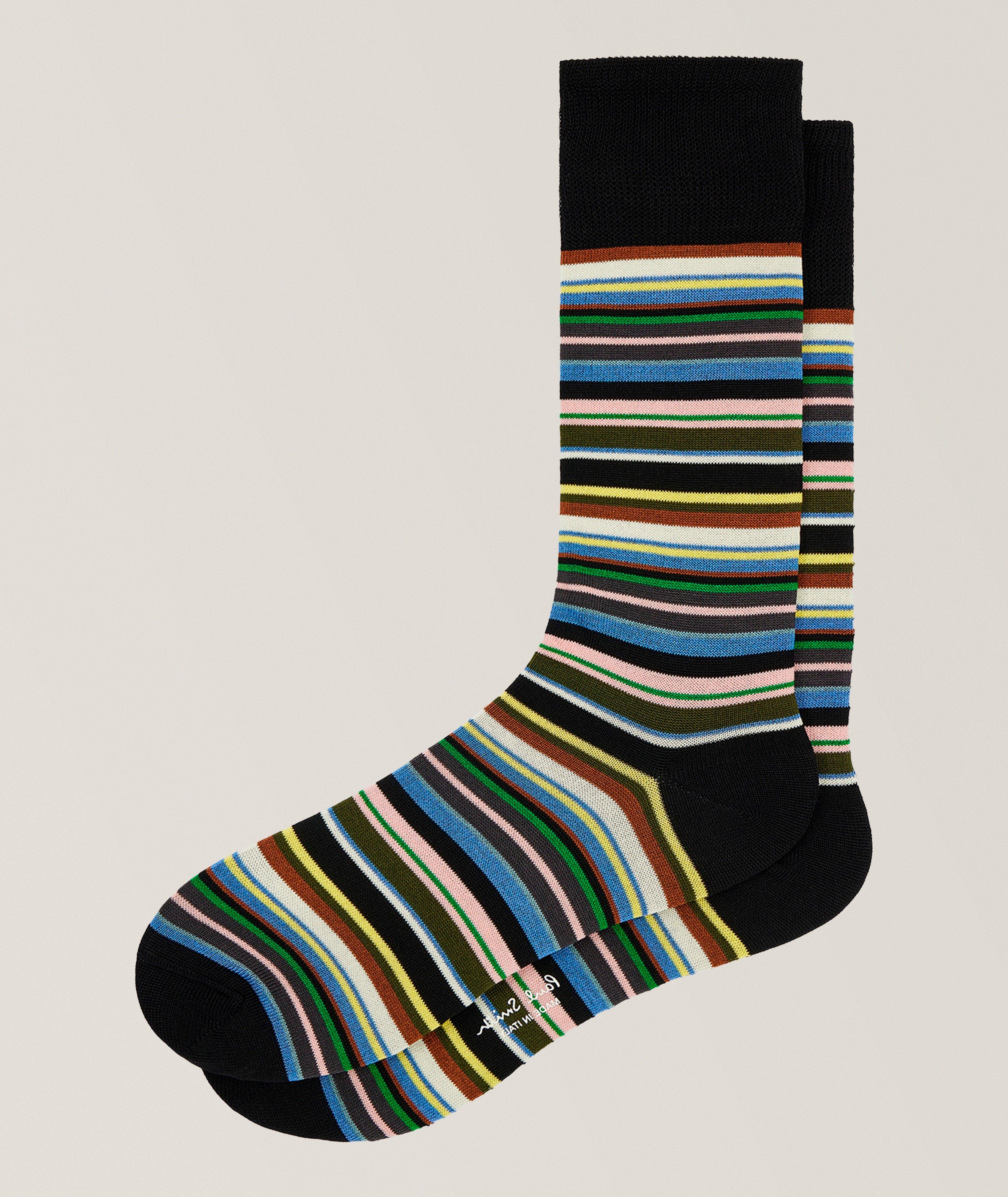 Munich Striped Stretch-Cotton Socks image 0