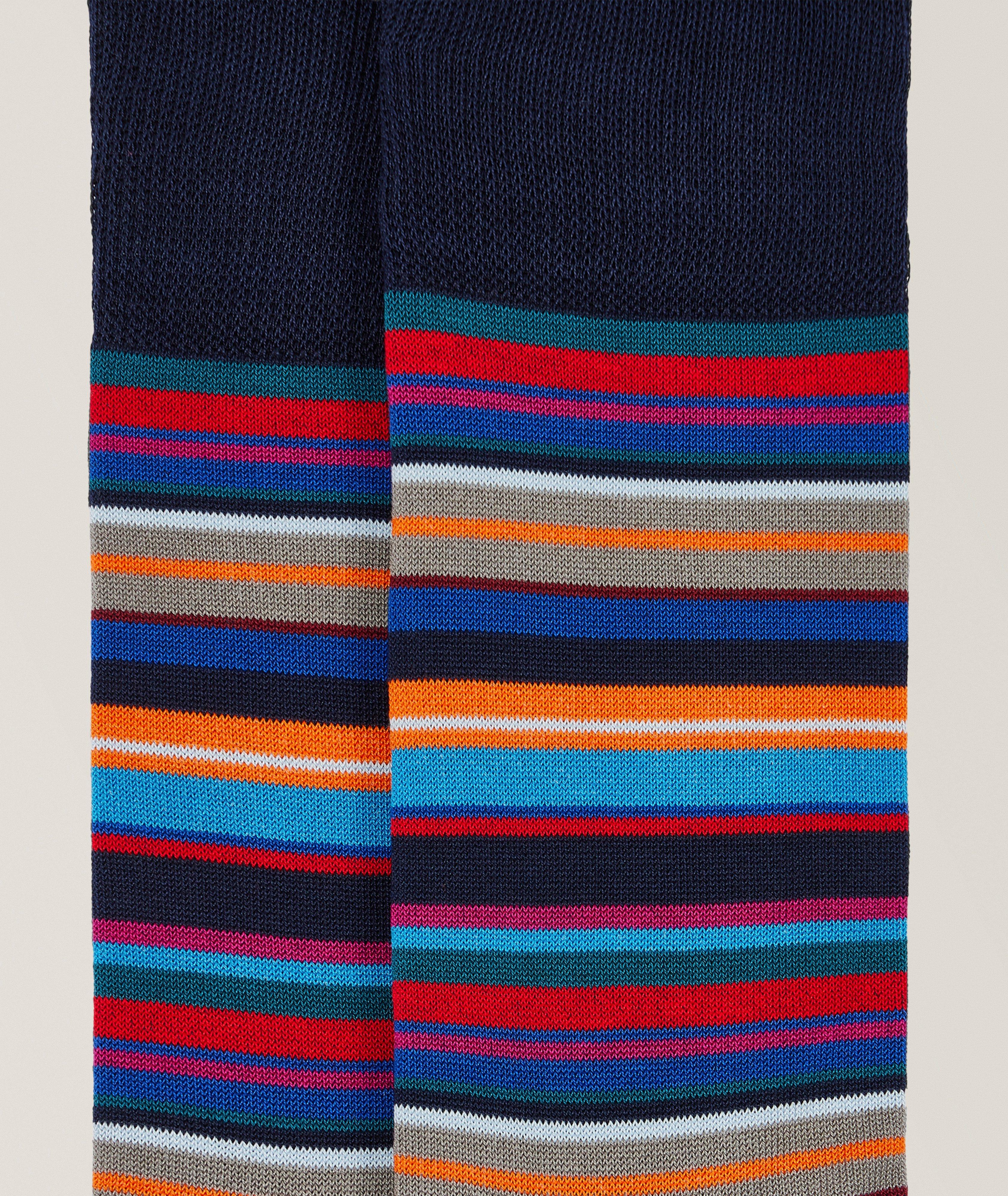 Munich Striped Stretch-Cotton Socks image 2