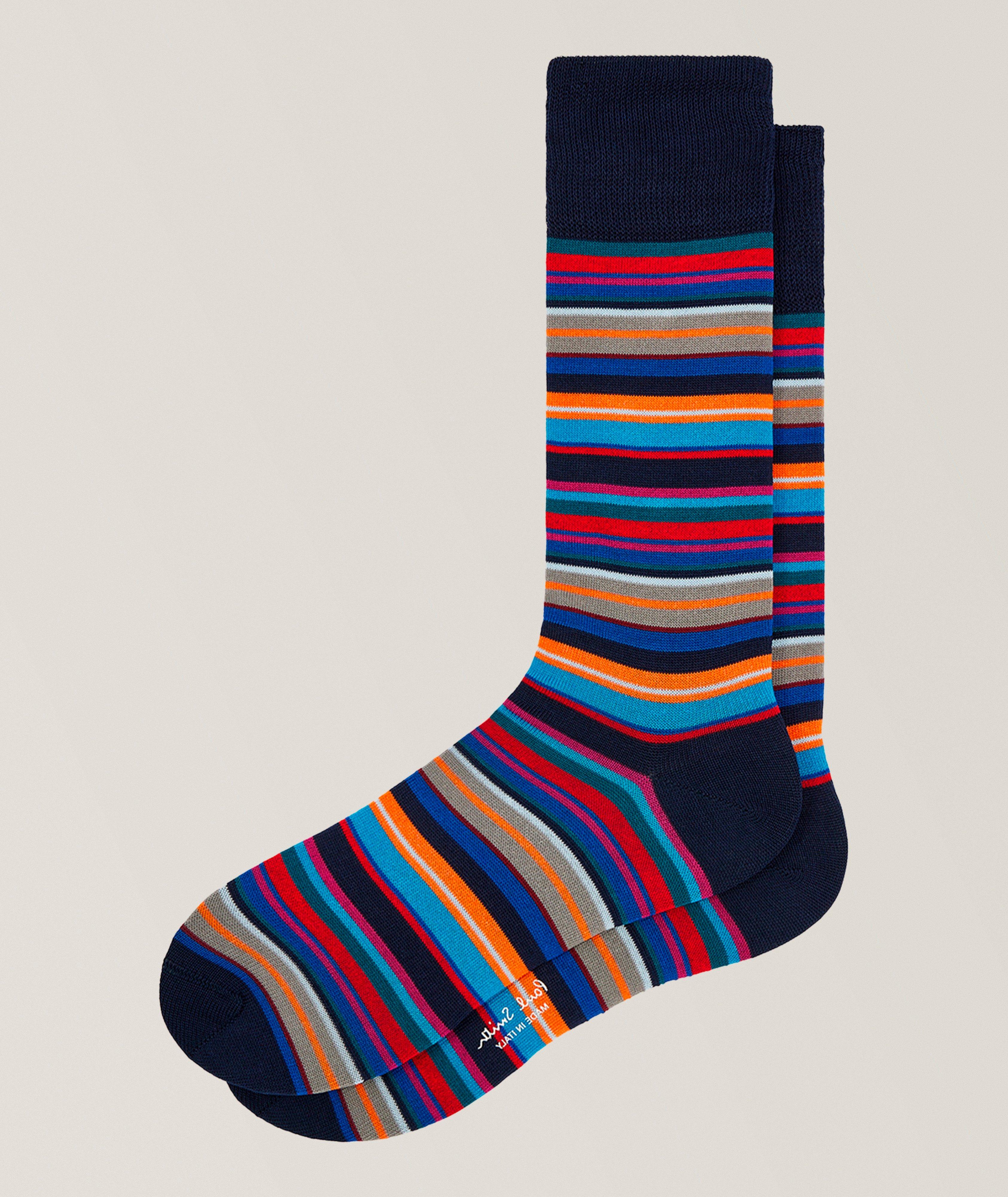 Munich Striped Stretch-Cotton Socks image 0