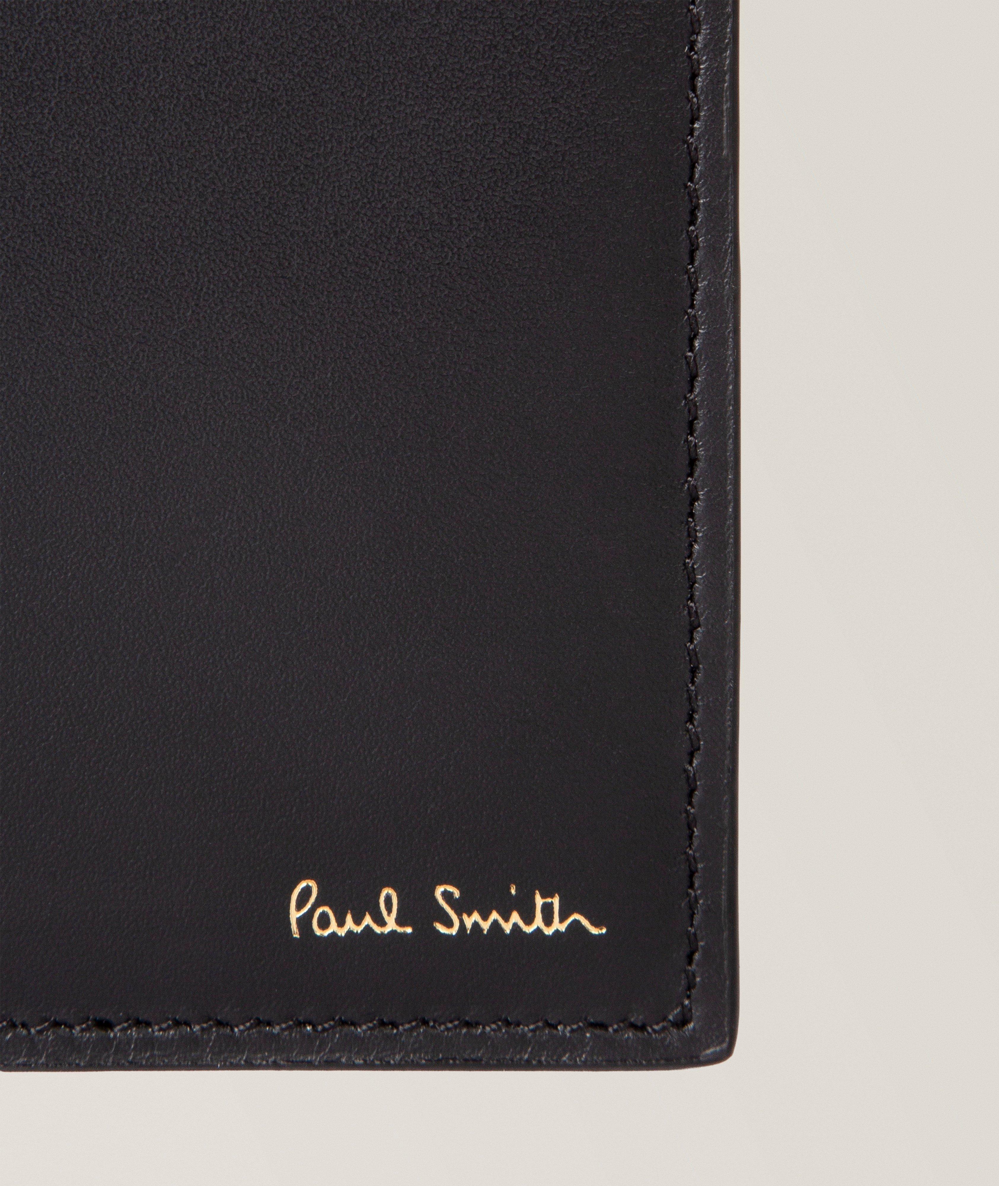 Interior Stripes Leather Bifold & Coin Wallet image 2
